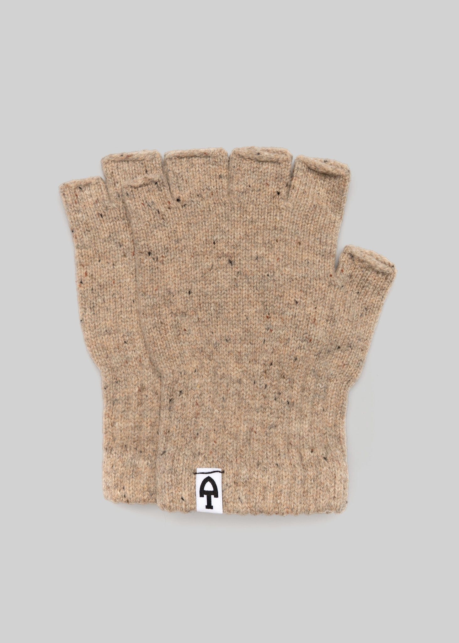 American Trench Accessories Oatmeal Merino Donegal Fingerless Gloves