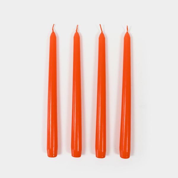 Taper Candles 4 Pack - Orange - My American Goods
