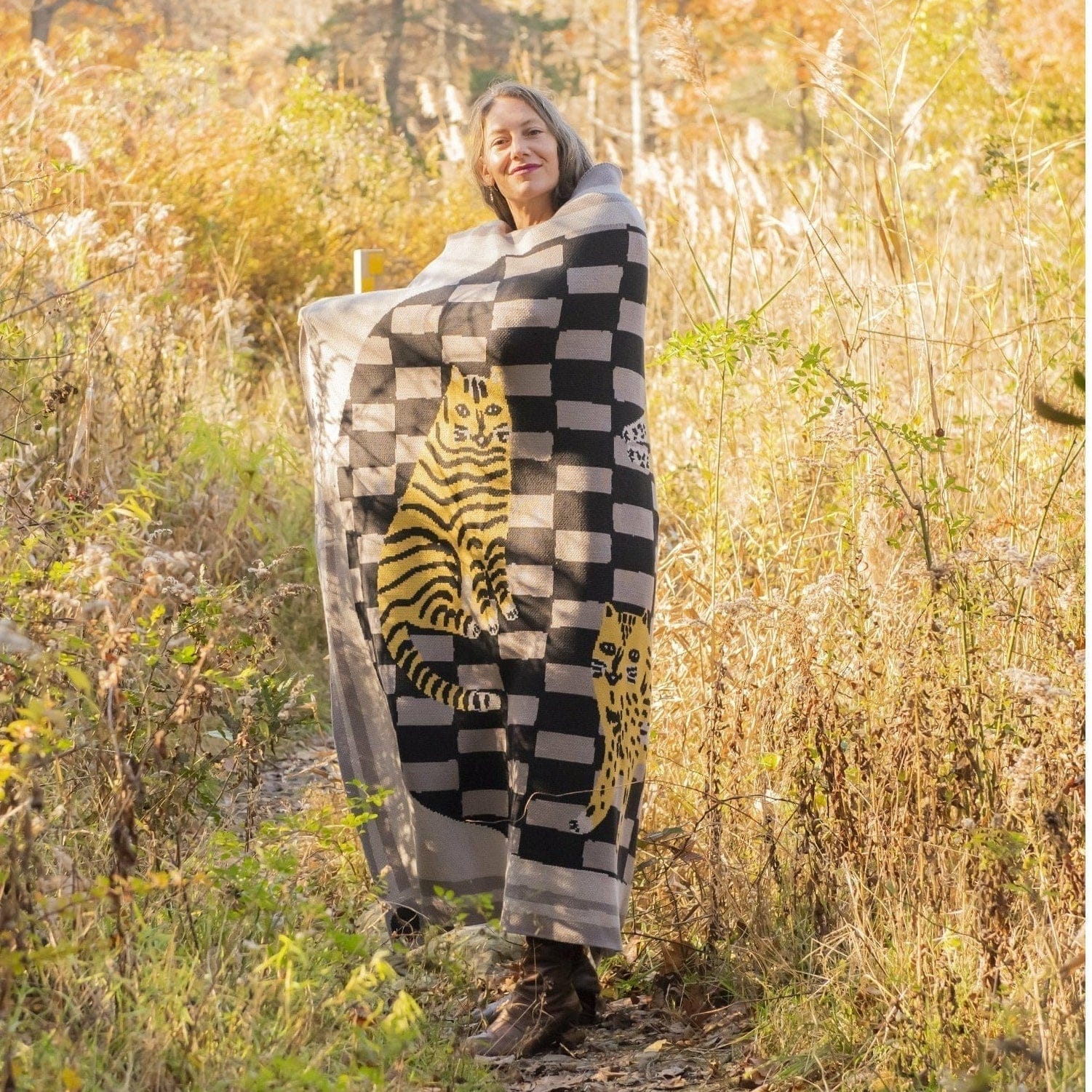 Three of Cats Throw Blanket