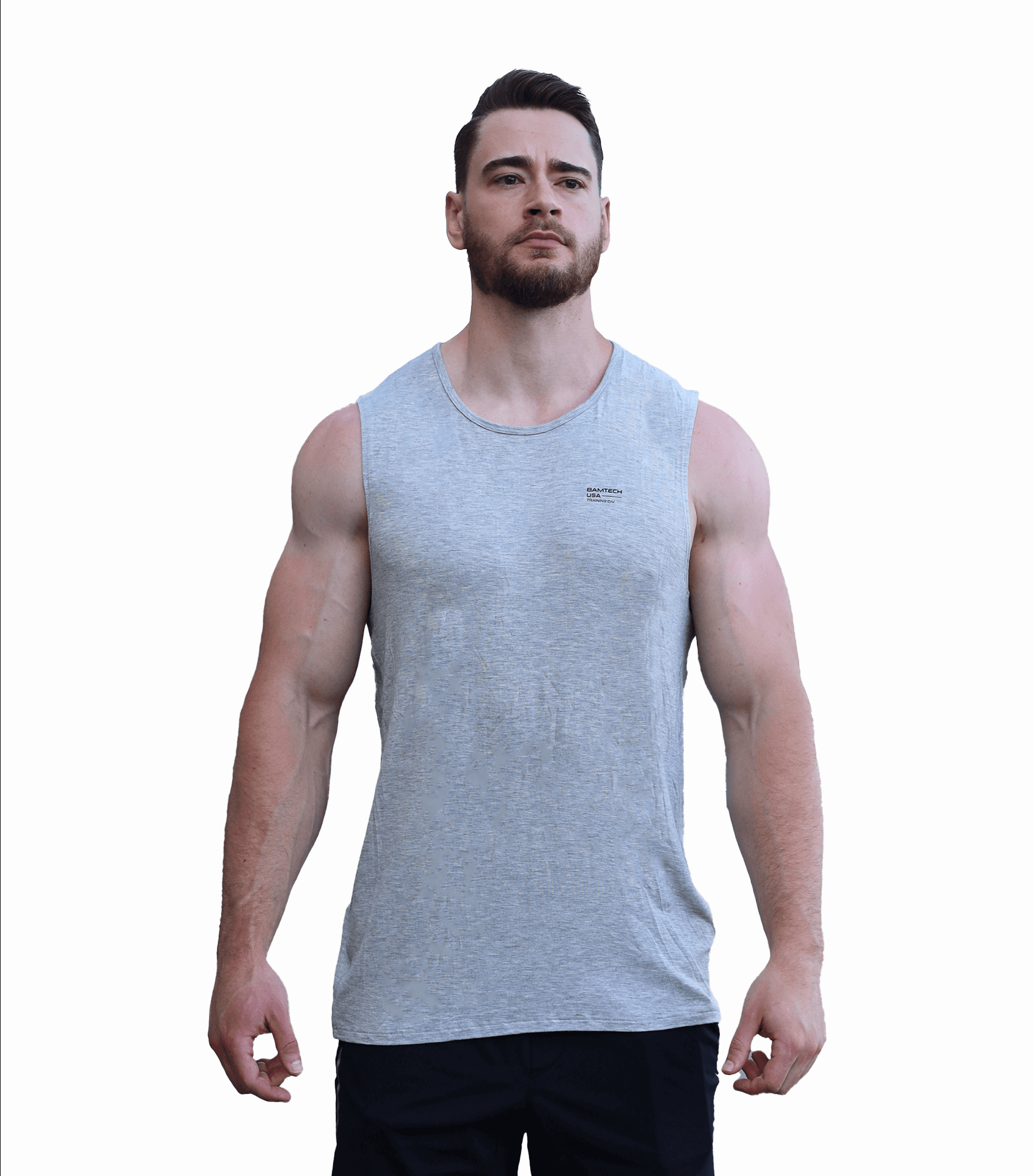 Bamtech Tanks Bamboo Aerotech Tank - Training Div. Heather Grey