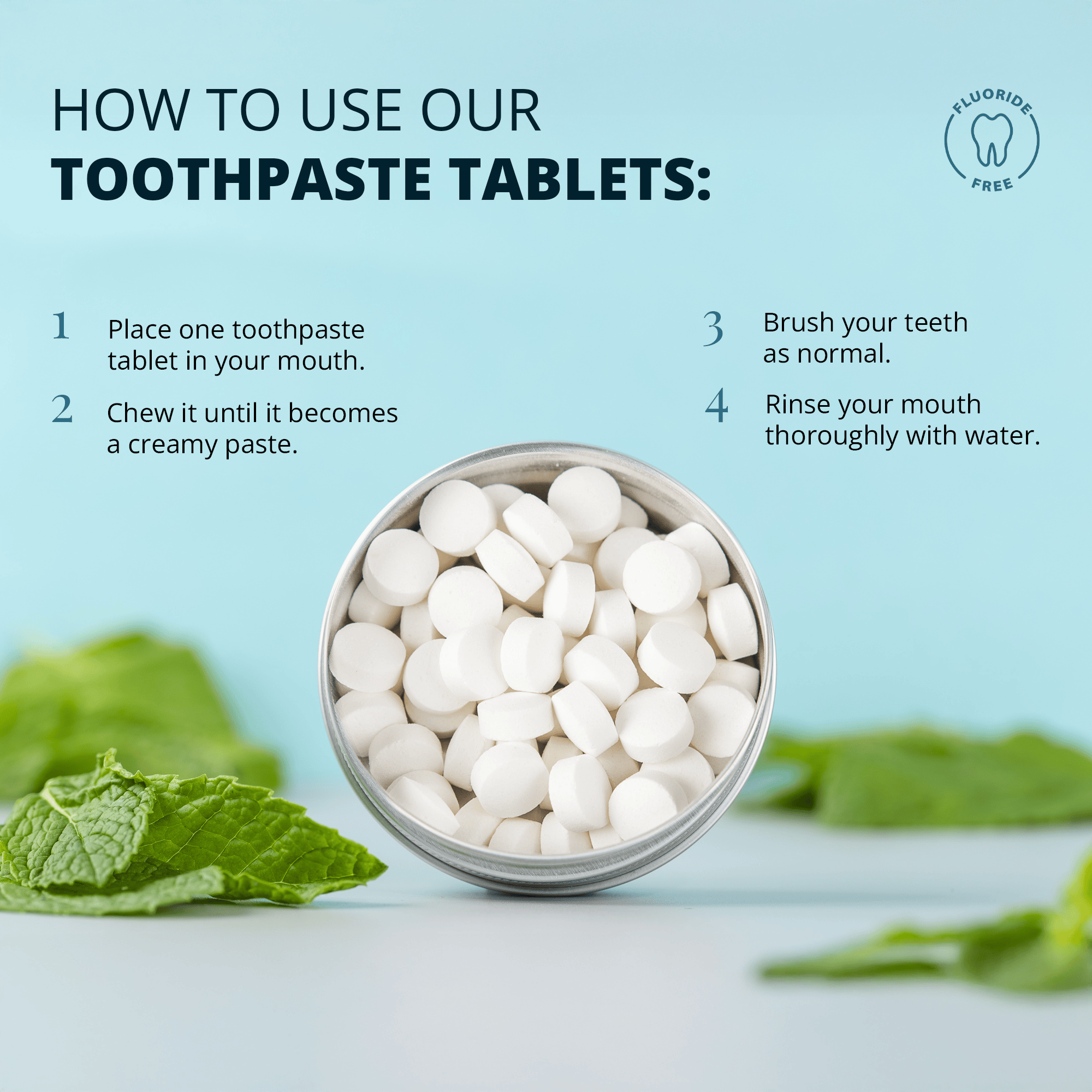 J&L Naturals Oral Care Toothpaste Tablets