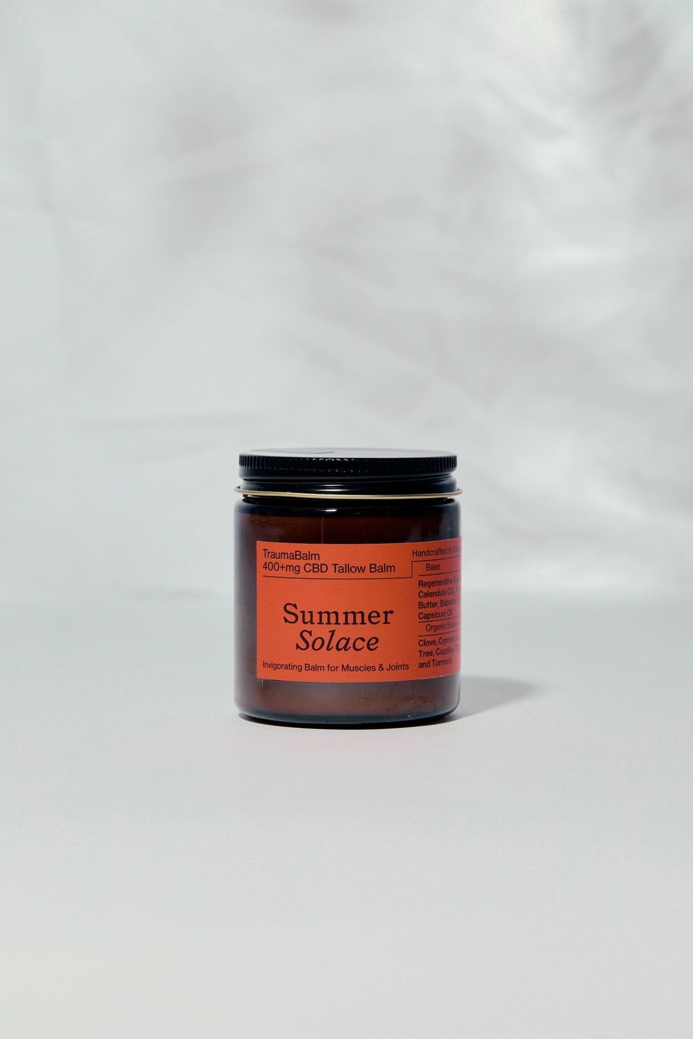 Summer Solace Tallow Tallow Balm Large 400 + mg 4 oz TraumaBalm – Warming Muscle Rub | Capsicum & Thai Ginger