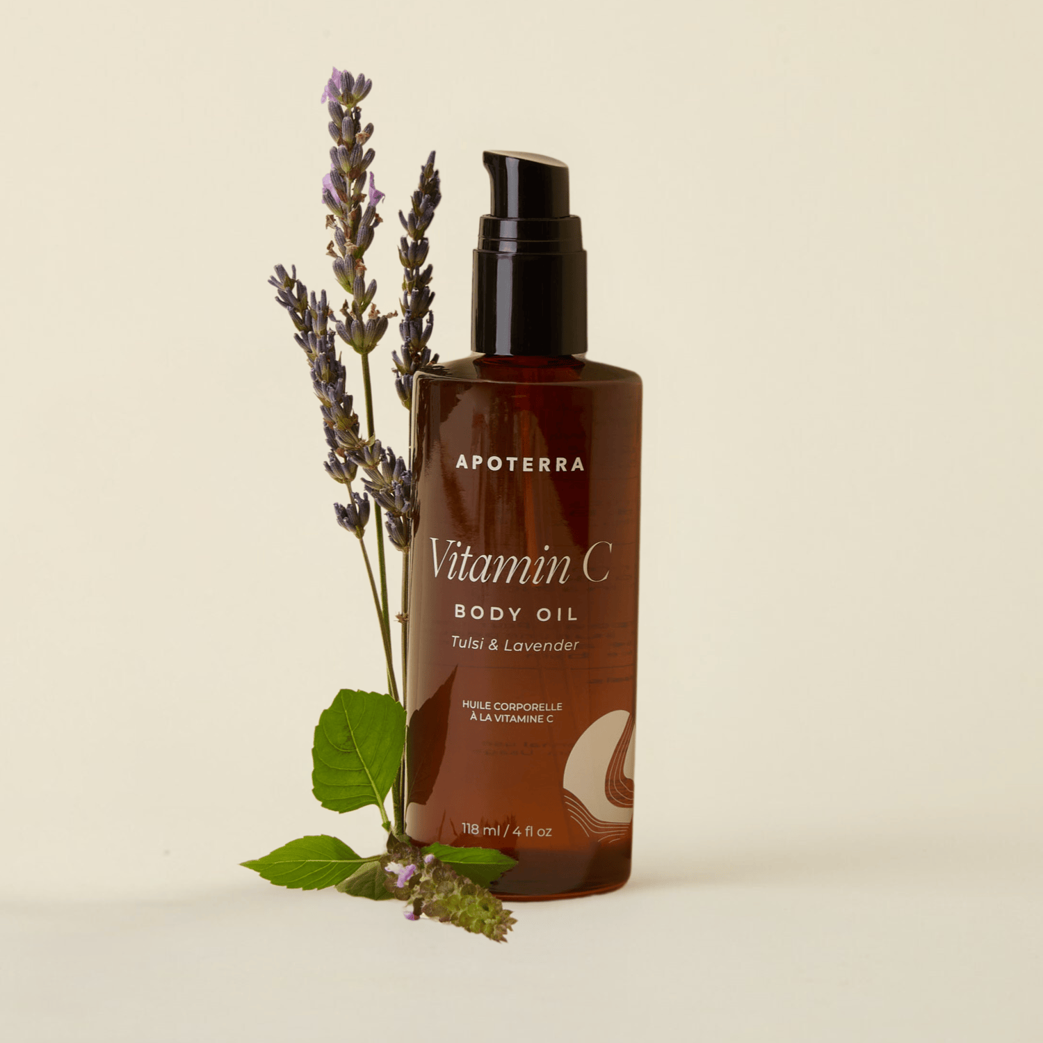 Apoterra Bath + Body Tulsi & Lavender Vitamin C Body Oil