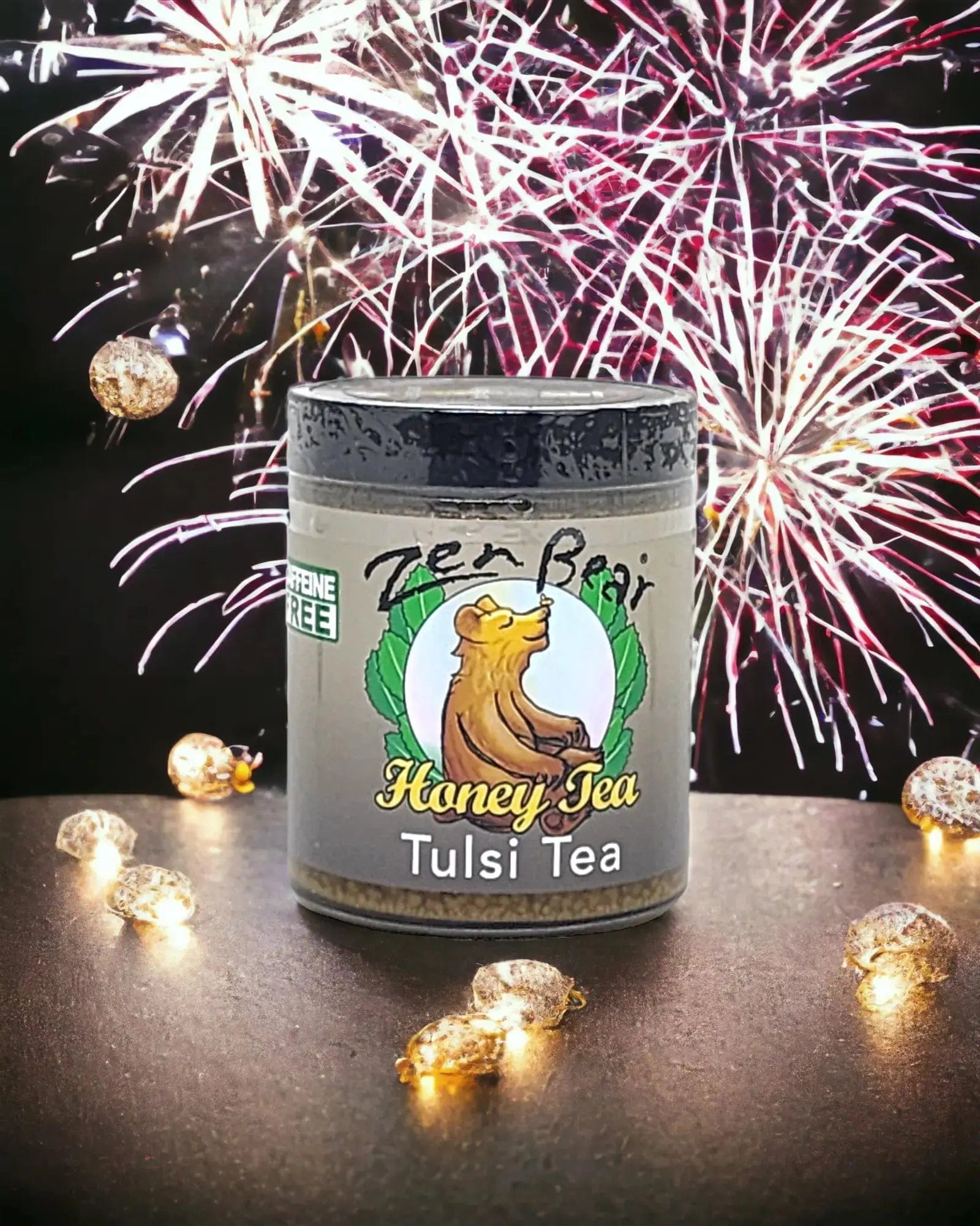 Zenbear Honey Tea simple Tulsi Honey Tea – Organic Holy Basil Blend for Stress Relief & Balance (10 oz)