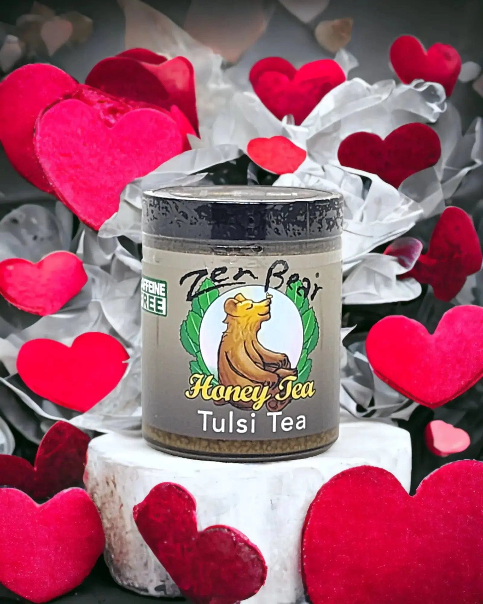 Zenbear Honey Tea simple Tulsi Honey Tea – Organic Holy Basil Blend for Stress Relief & Balance (10 oz)
