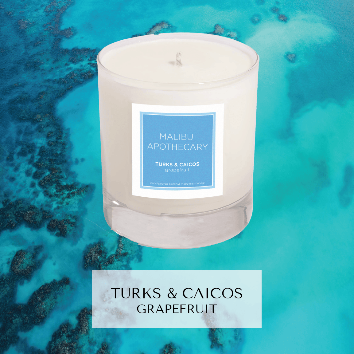 Malibu Apothecary Clear Gloss Turks & Caicos Clear Gloss x Blue Candle