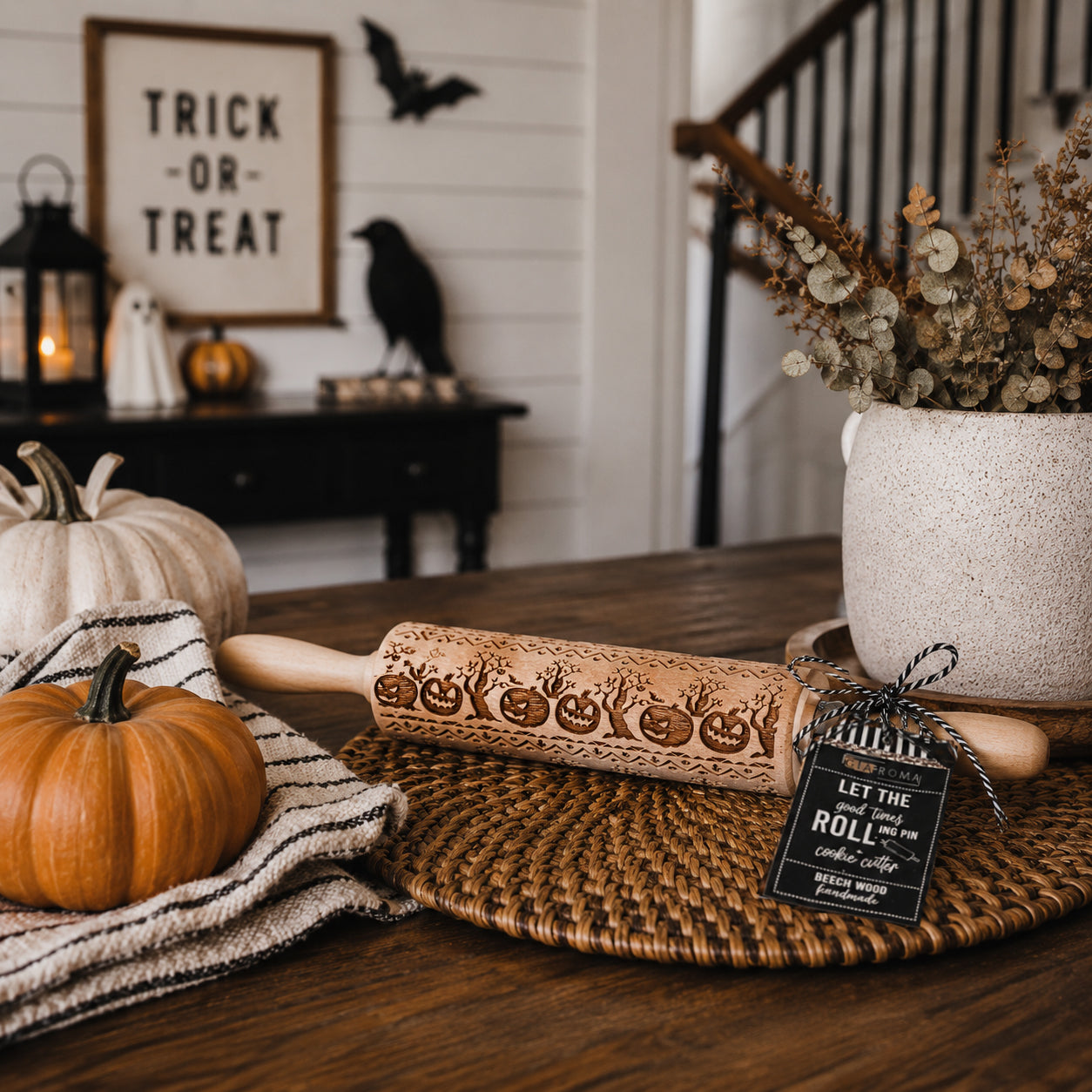 Gia Roma Rolling Pin, Kitchen Tools Halloween Rolling Pin Set