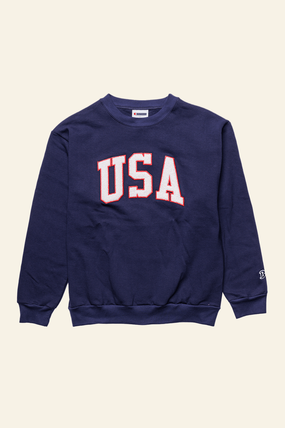 Boathouse unisex crew neck sweatshirt Navy / X-Small Unisex USA Chenille Crew