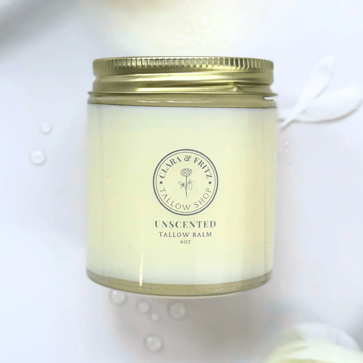 Unscented Solid Tallow Balm 4 oz
