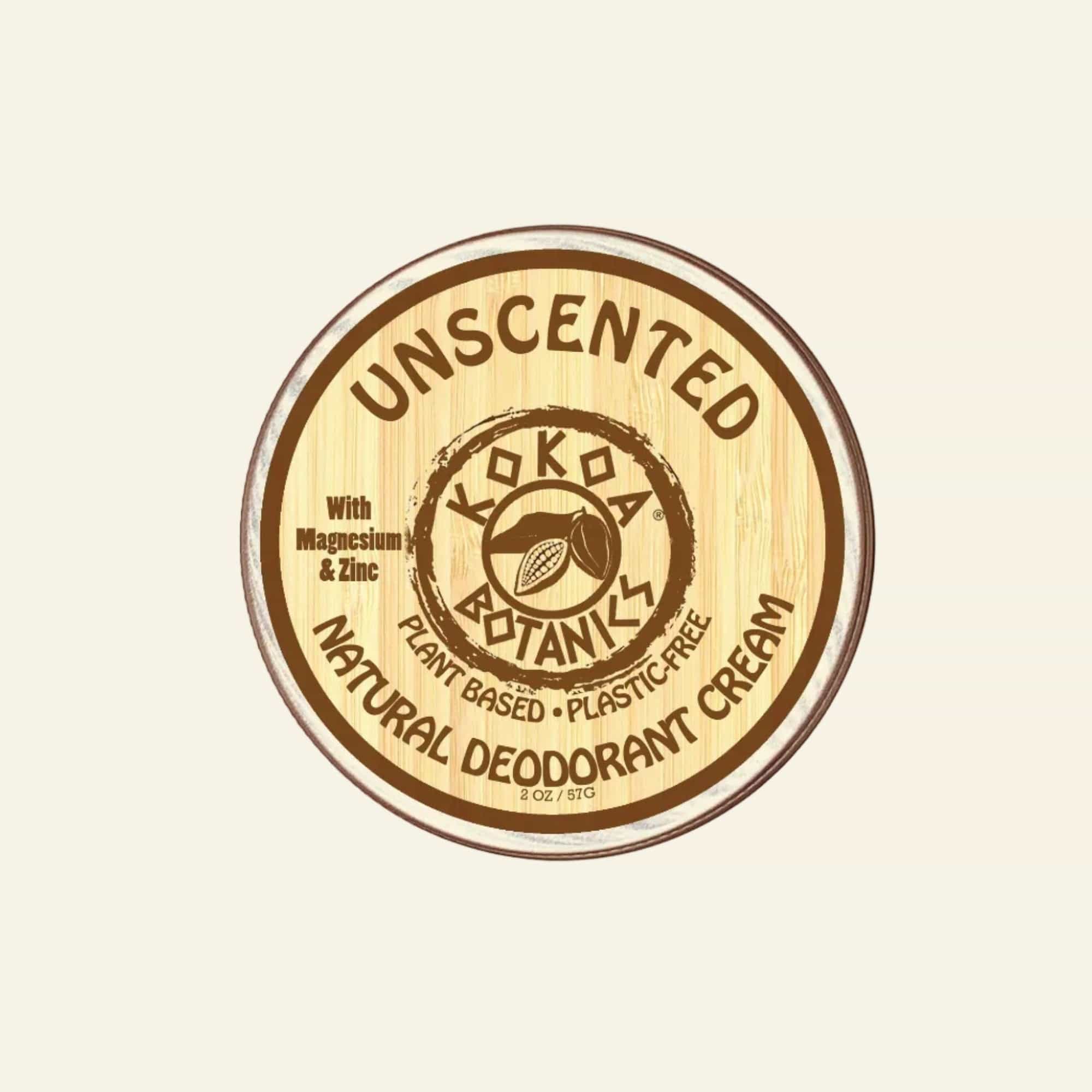 KOKOA BOTANICS deodorant Unscented - Natural Deodorant Cream 2.5 oz