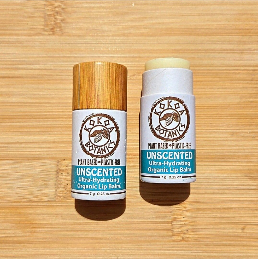 KOKOA BOTANICS Lip Balms & Treatments UNSCENTED - Organic Vegan Lip Balm - Plastic Free .25 oz