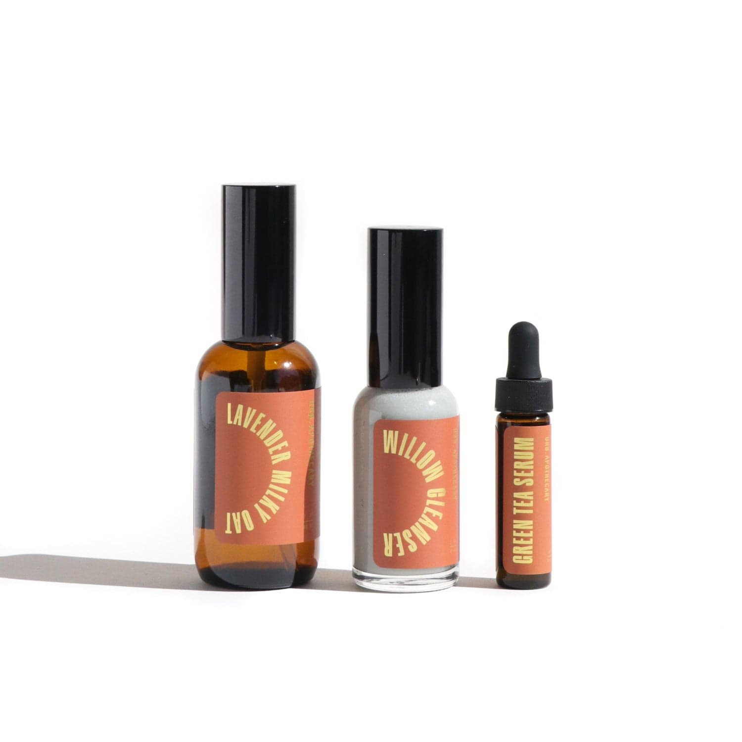 URB APOTHECARY CLEANSER Travel-Size / Willow/ Lavender Mist/ Green Tea Serum Daily Cleansing Bundle with Willow Cleanser - Prone Skin