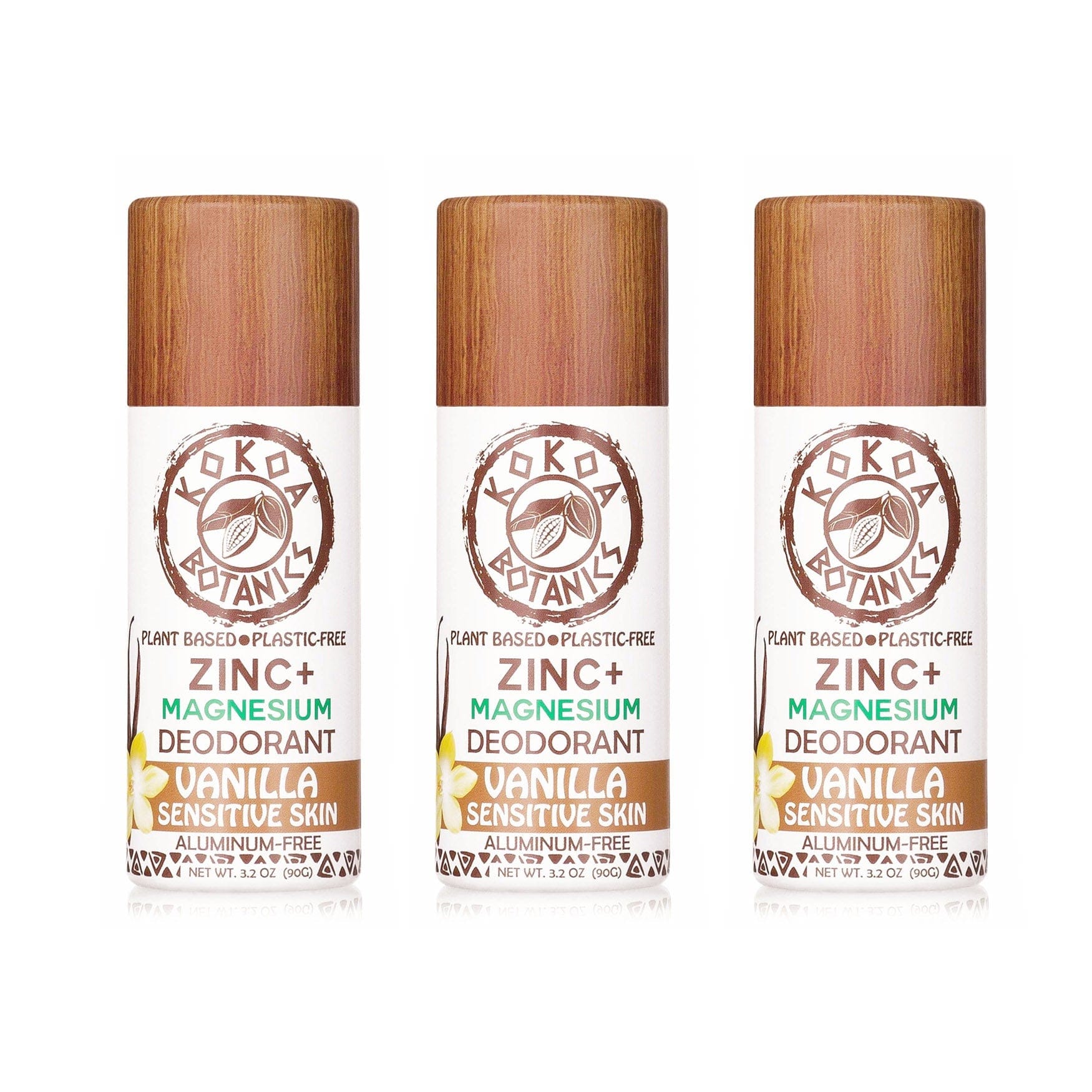 3 Pack Natural Deodorant - Aluminum-Free