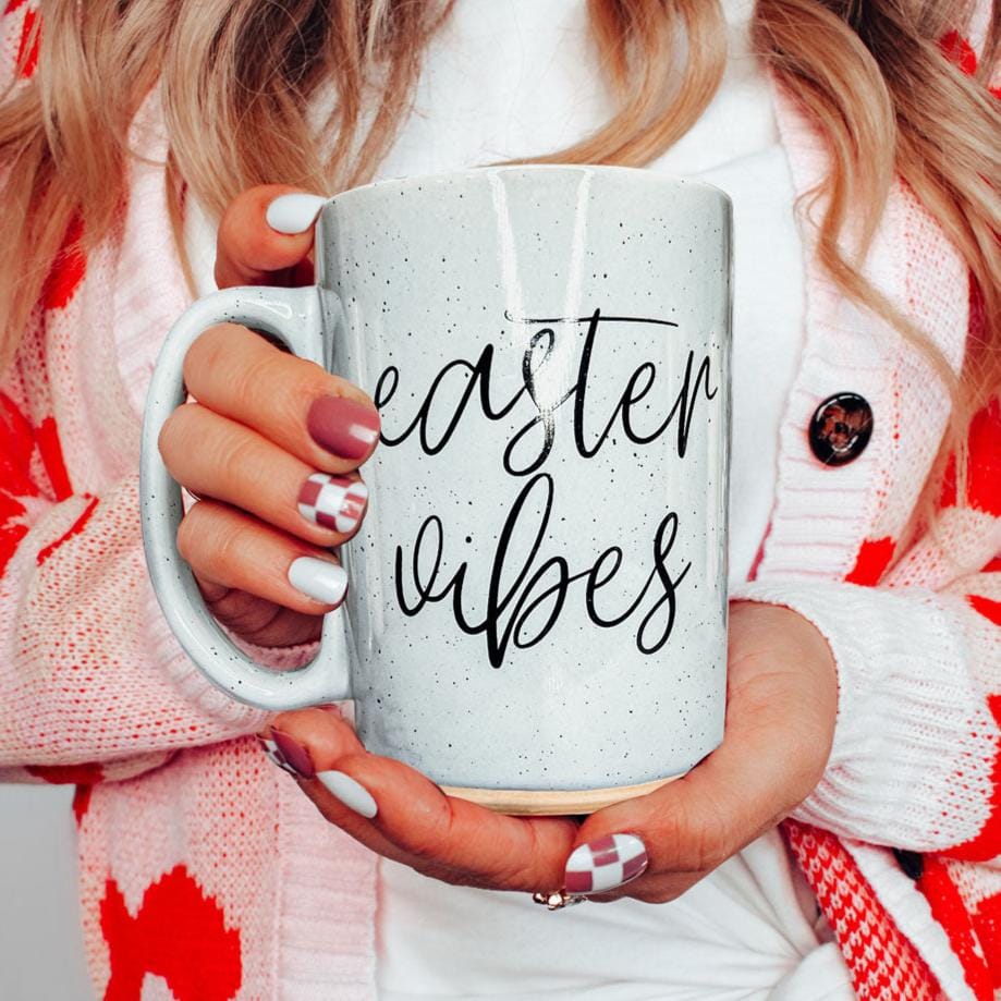 Gia Roma Coffee Mug, Blue Easter Vibes Mug | Spring Coffee Mug 16oz