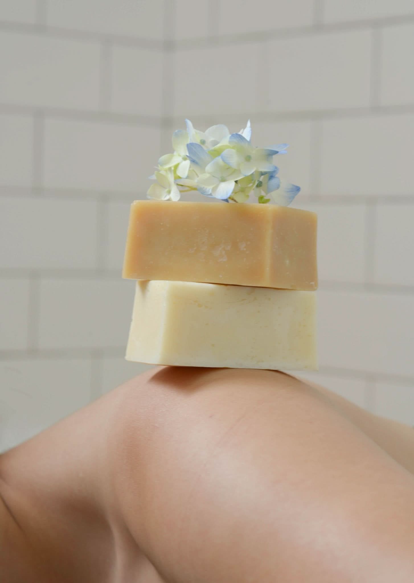 Summer Solace Tallow Tallow Soap Violet & Lemon Basil Soap – Made with A2/A2 Milk | Floral & Citrusy