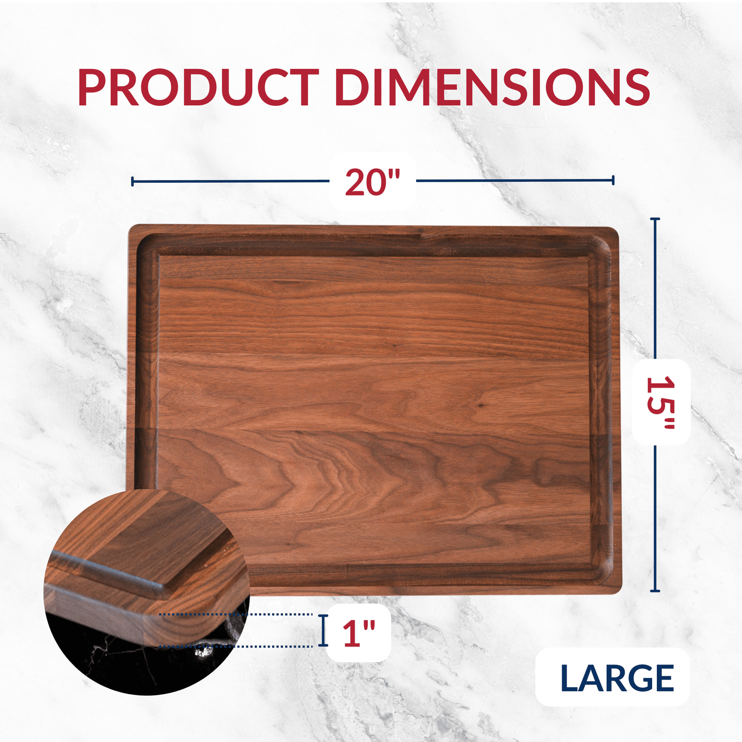 Large Walnut Wood Cutting Board