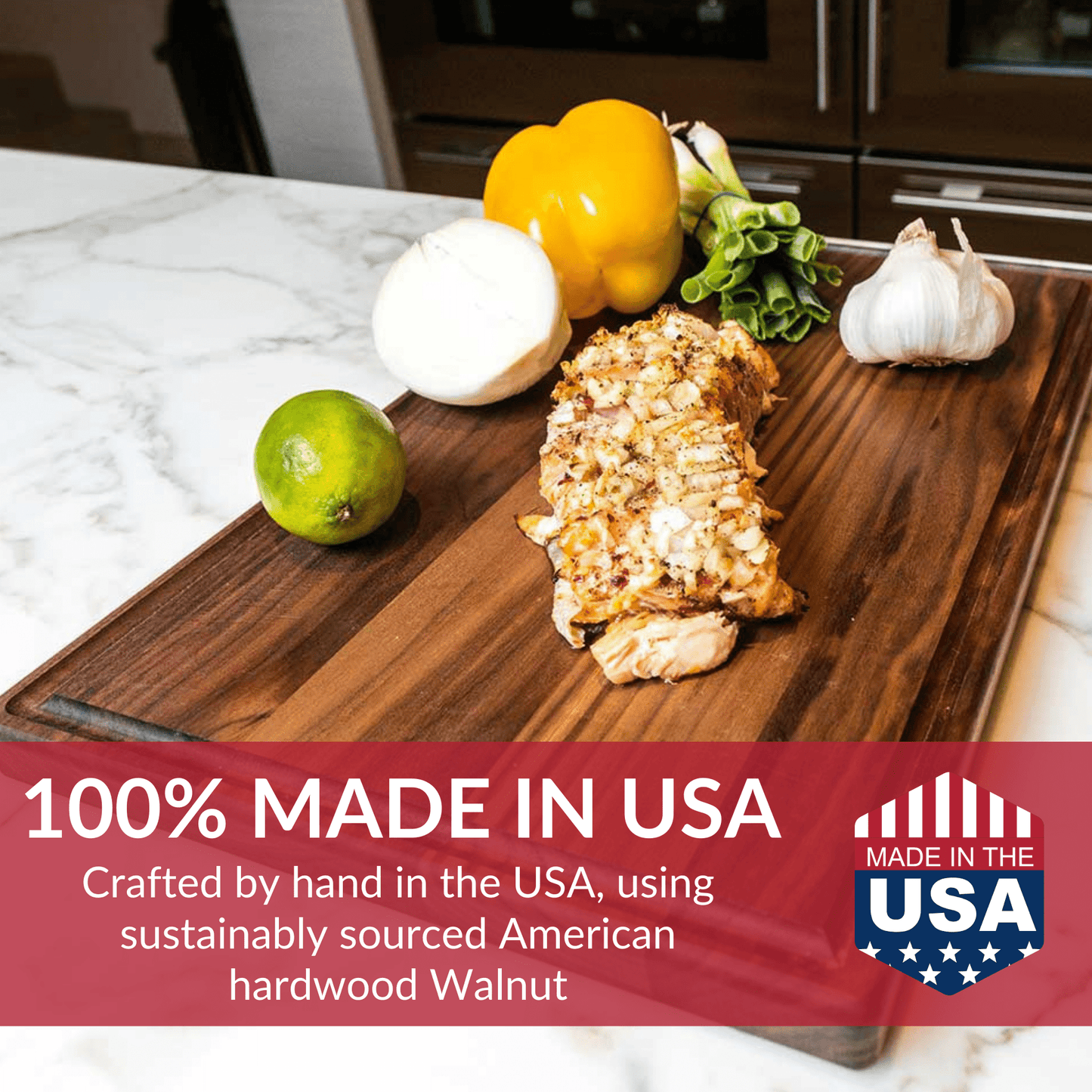 Extra Large Walnut Wood Cutting Board - My American Goods