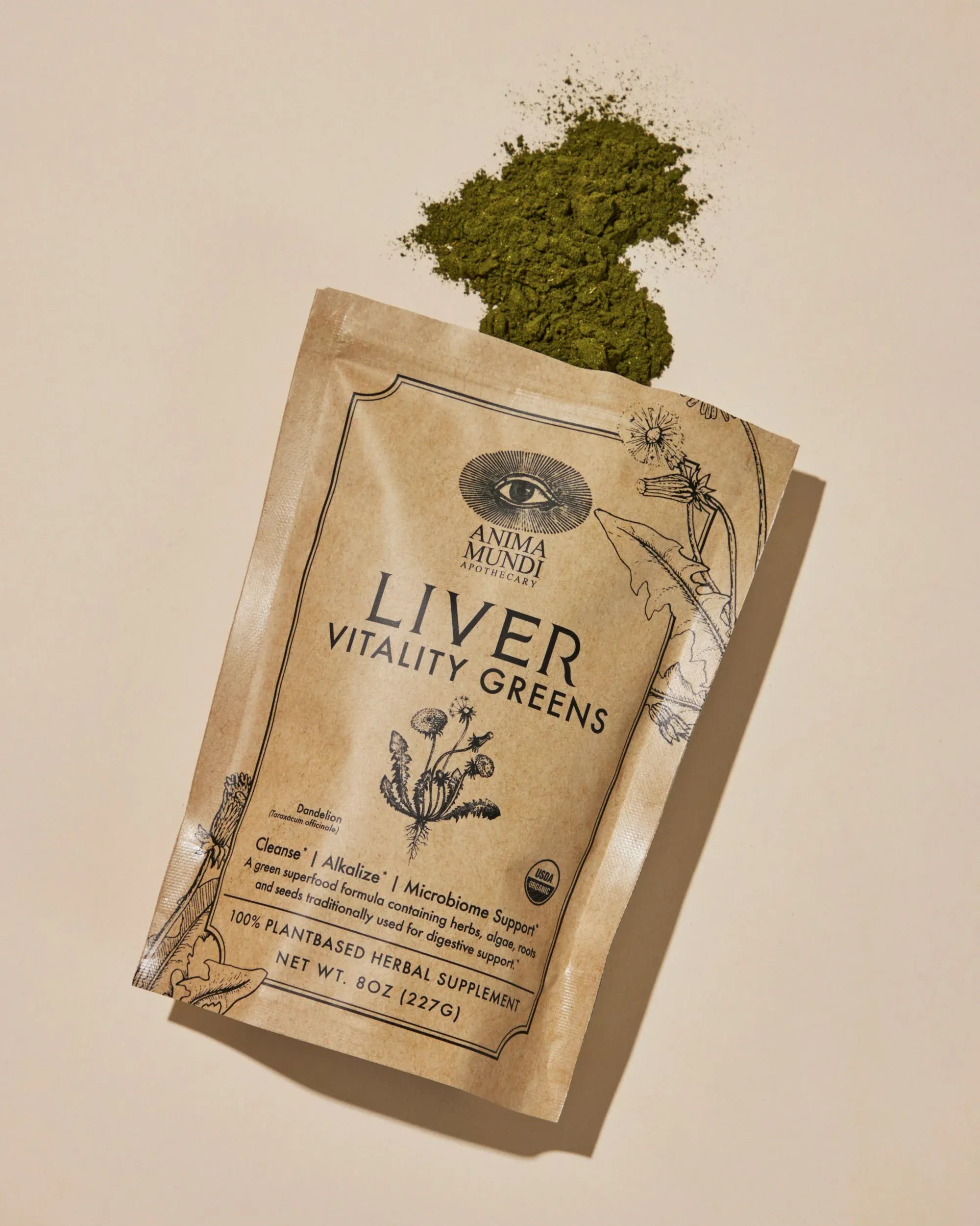 Anima Mundi Herbal supplements 8 oz LIVER VITALITY Super Greens | Daily Cleansing Powder*