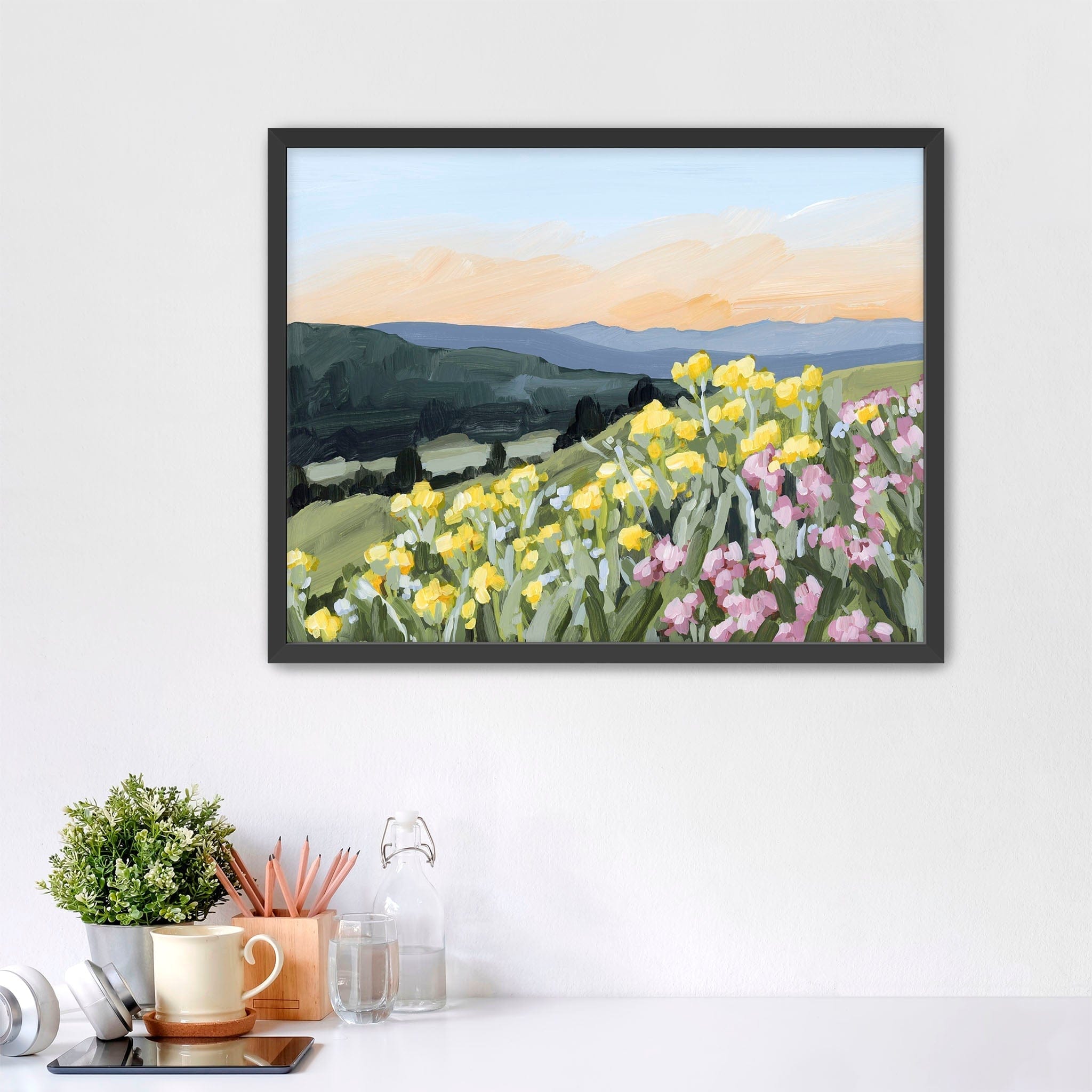 Katie Garrison Art Print Paper Print / 5x7 in / Black Frame "Wasatch Wildflowers" Art Print