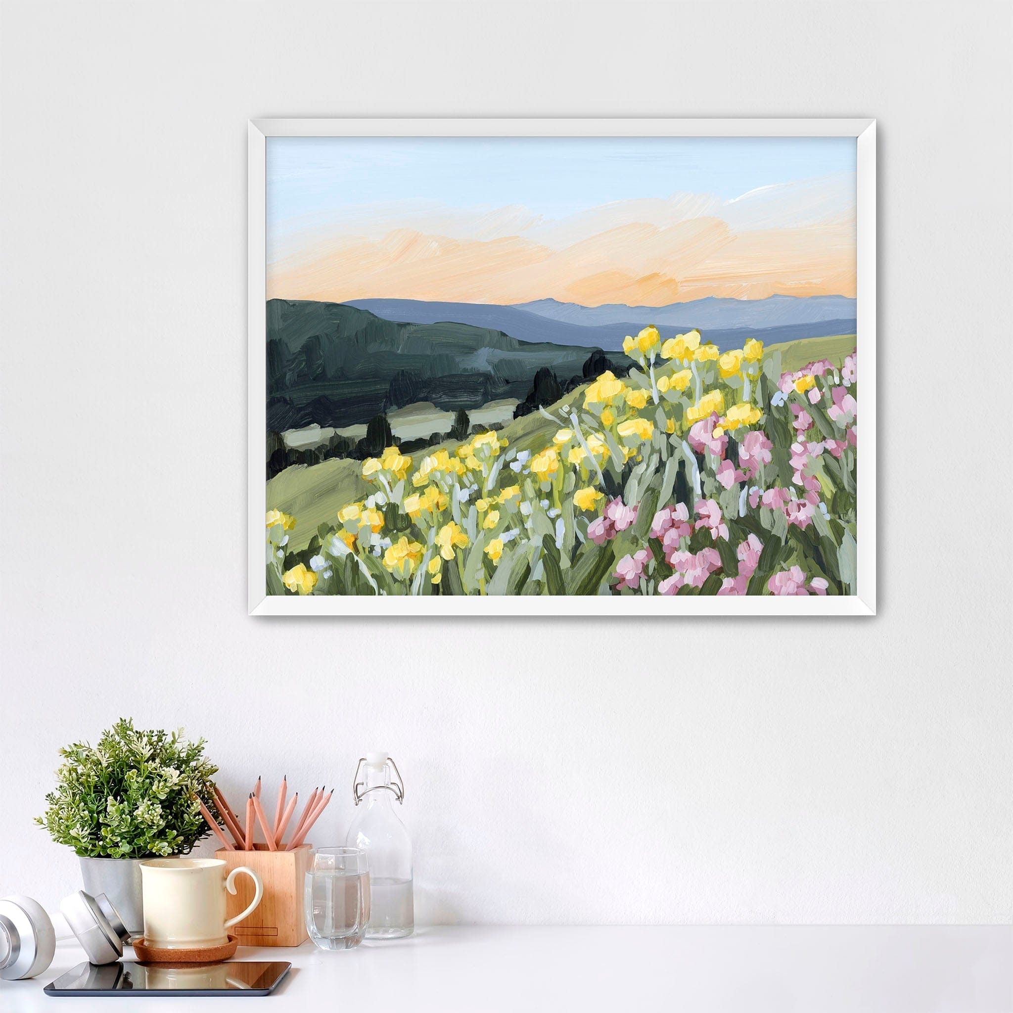 Katie Garrison Art Print Paper Print / 5x7 in / White Frame "Wasatch Wildflowers" Art Print