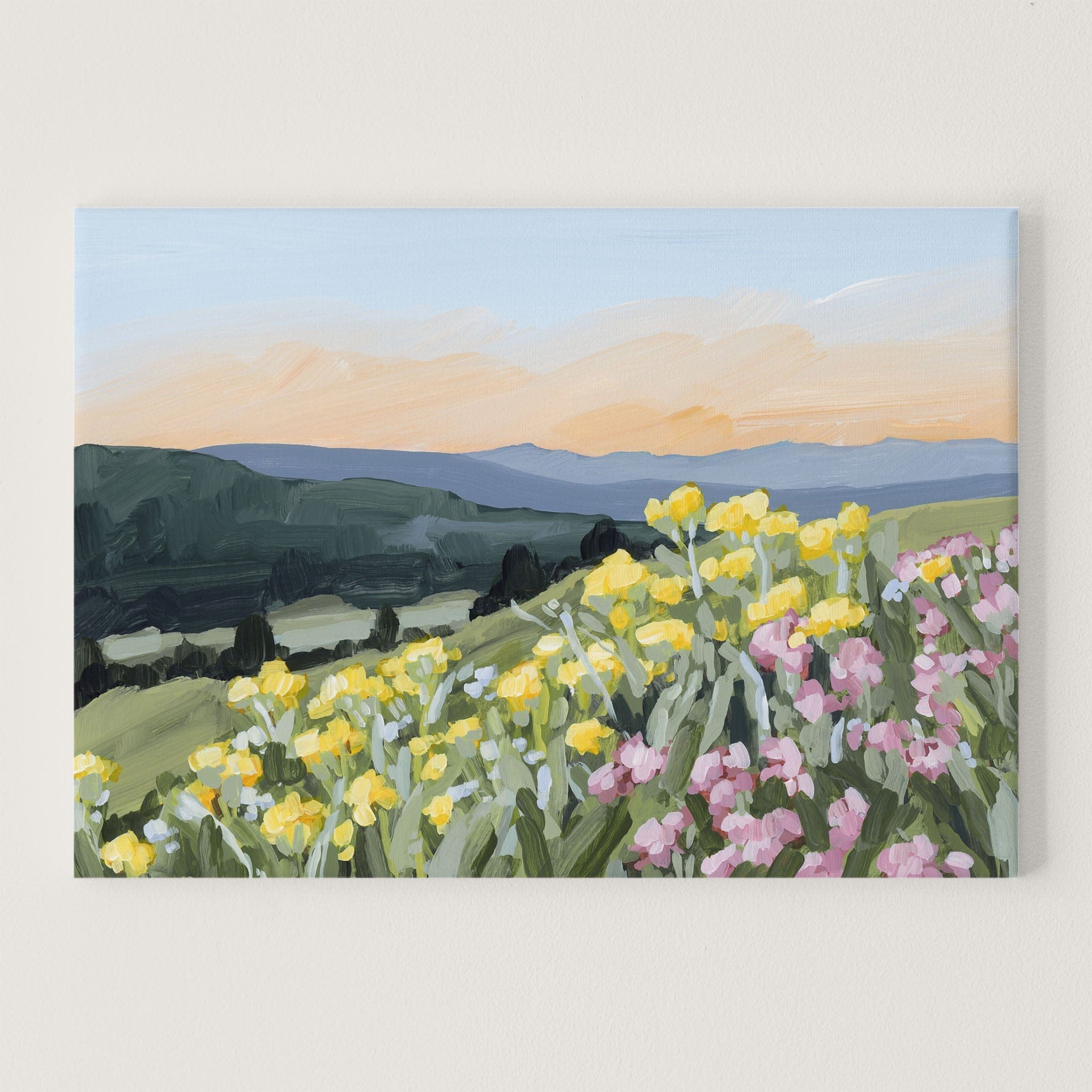 Katie Garrison Art Print Stretched Canvas / 8x10 in / No Frame "Wasatch Wildflowers" Art Print
