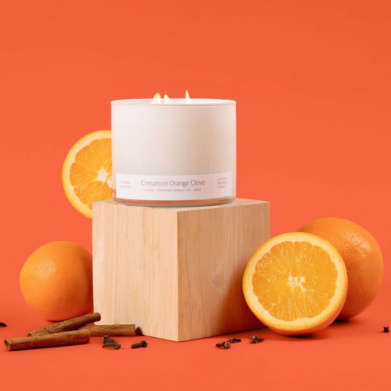 Cinnamon Orange Clove 3-Wick Candle - My American Goods