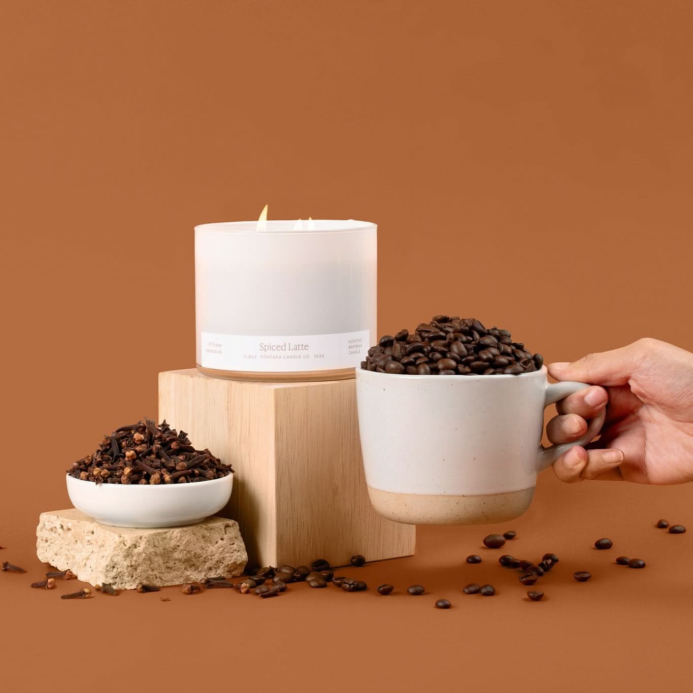 Spiced Latte 3-Wick Candle - My American Goods