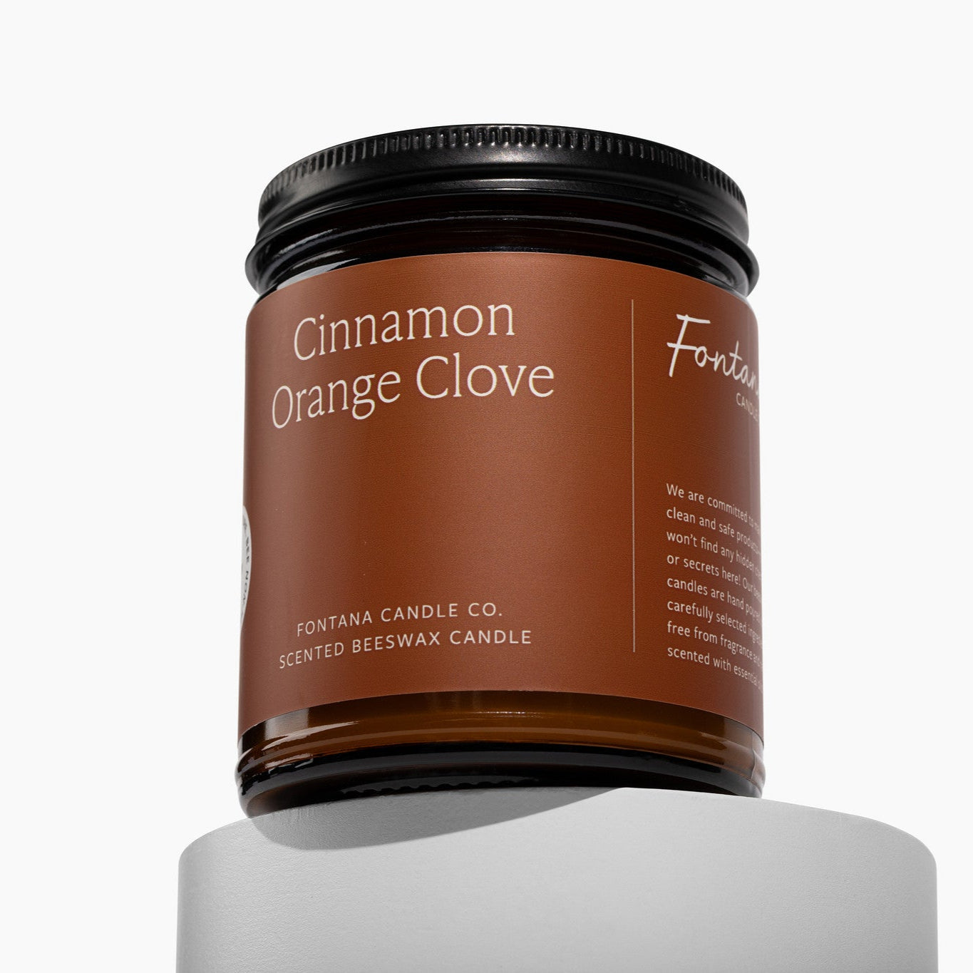 Candle jar labeled &