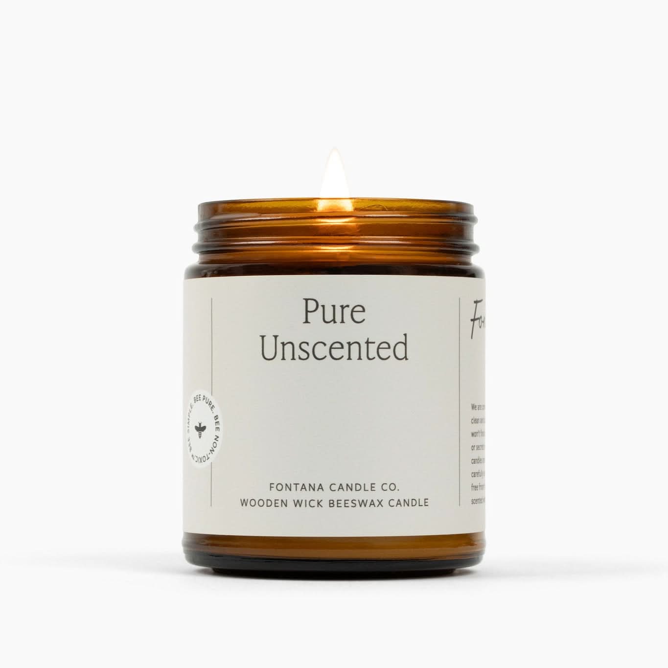 Fontana Candle Co Candles 9 oz Straight Sided Jar Pure Unscented Jar Candle