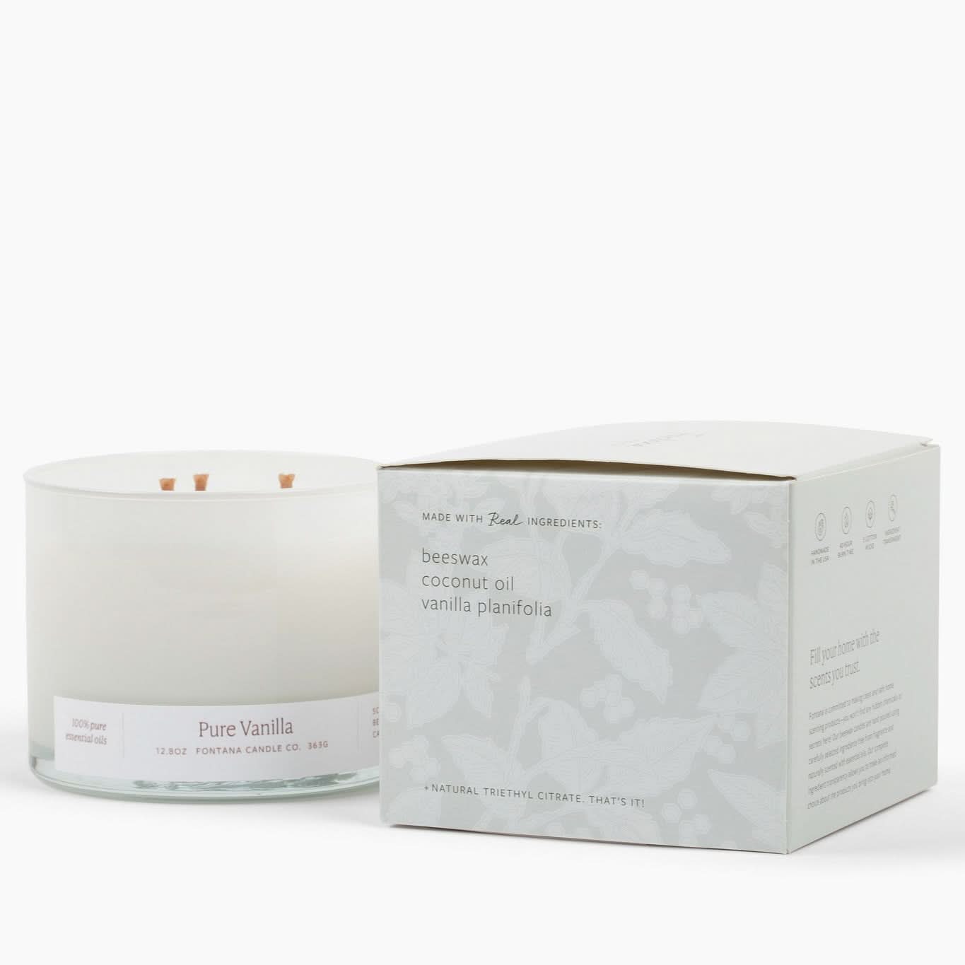 Fontana Candle Co Candles Pure Vanilla 3-Wick Candle