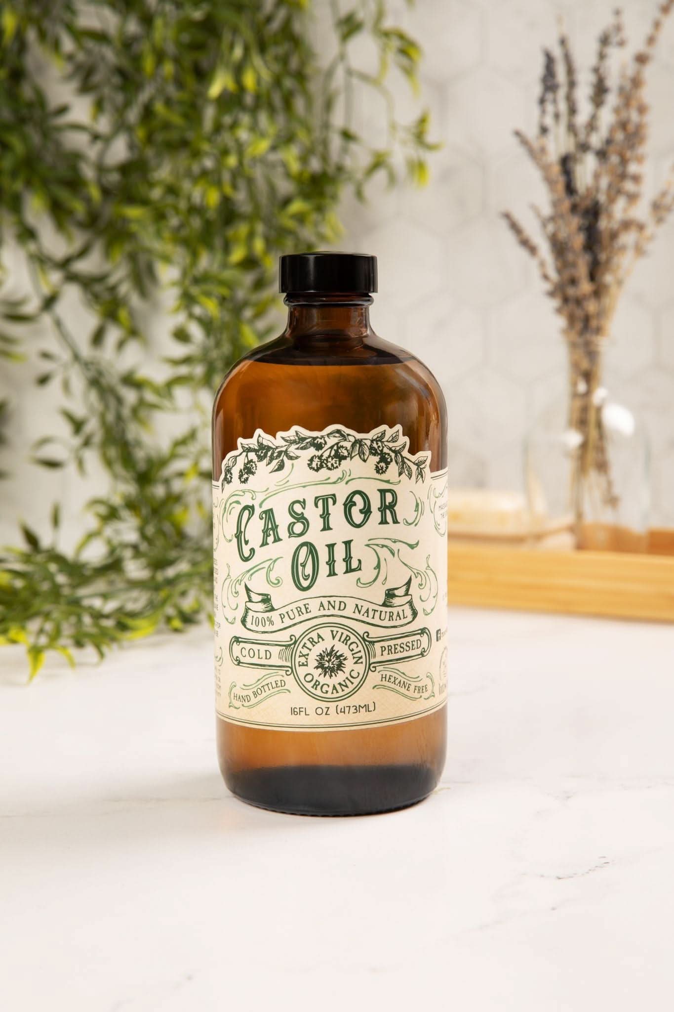 Organic Cold Pressed Hexane Free Castor Oil 16 oz - My American Goods