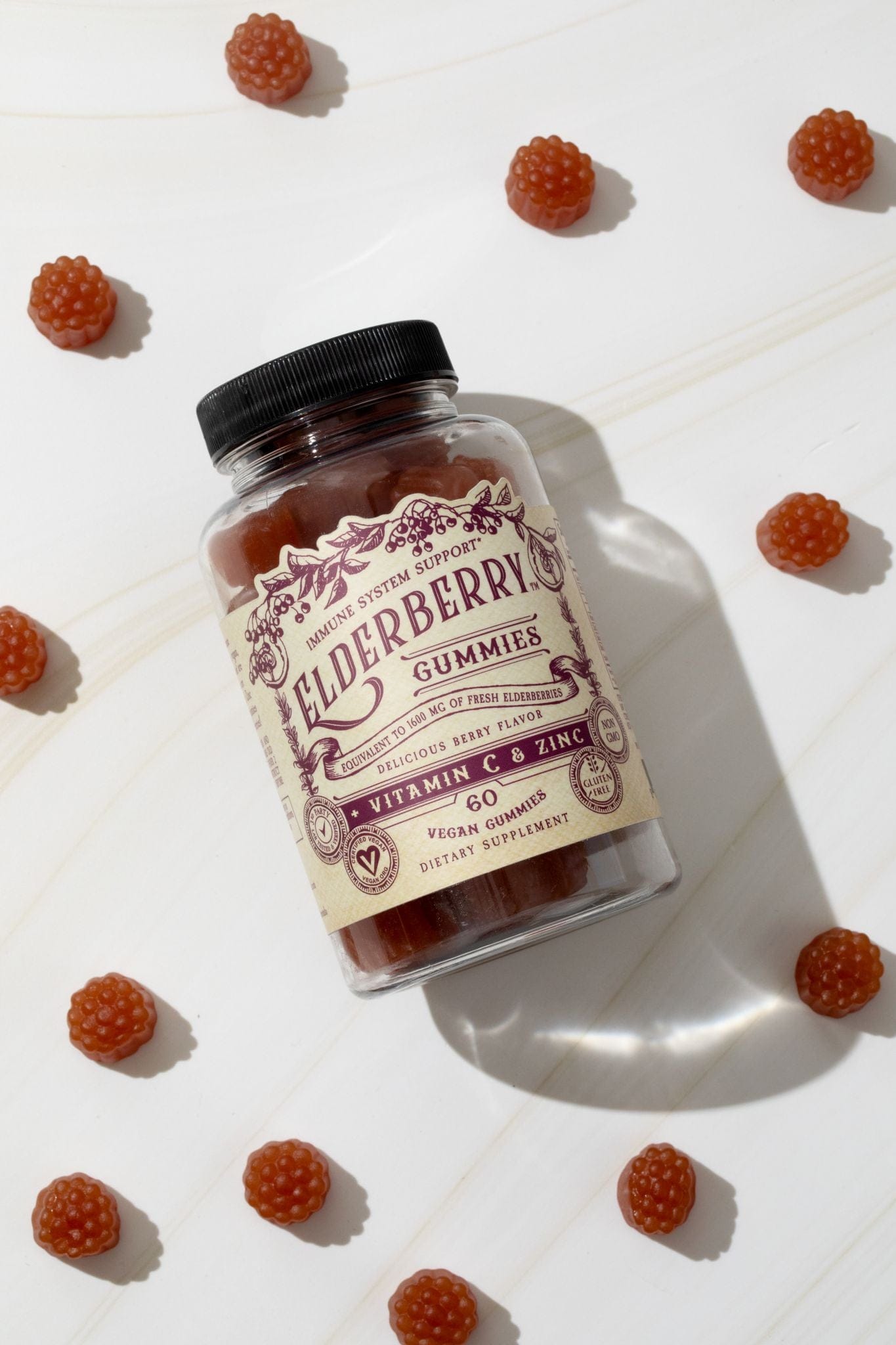 Roots and Leaves, LLC Elderberry Gummies + Vitamin C & Zinc