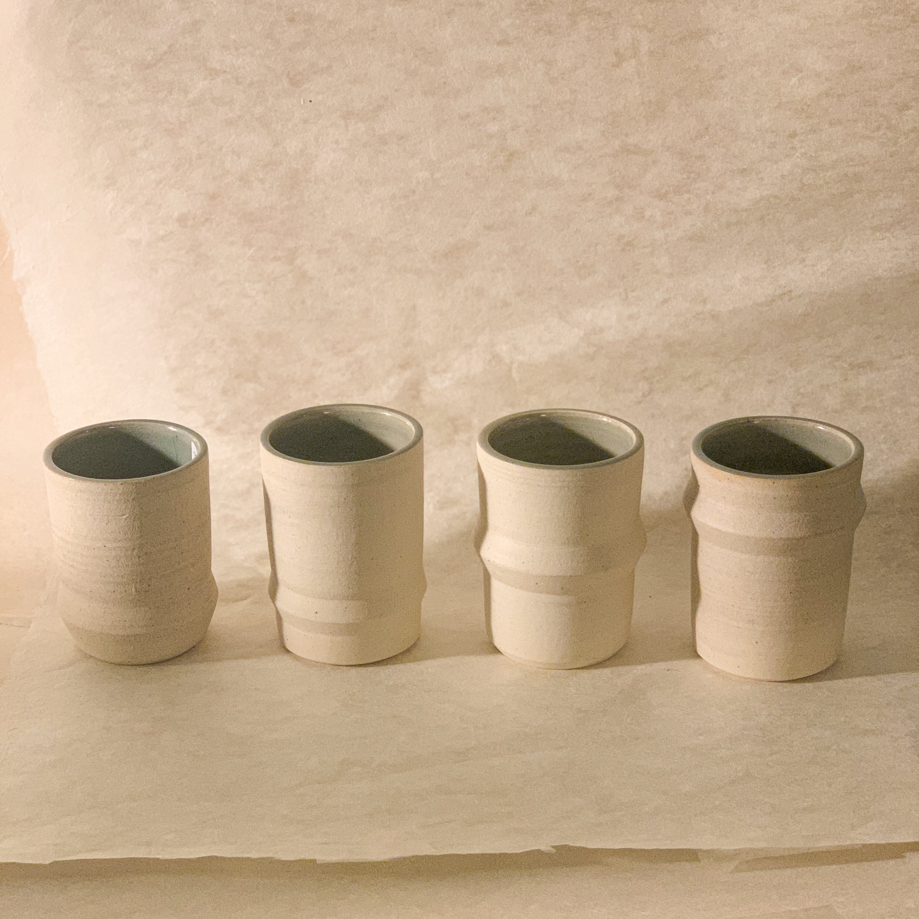 Saturn Ceramic Tumblers in White and Celadon