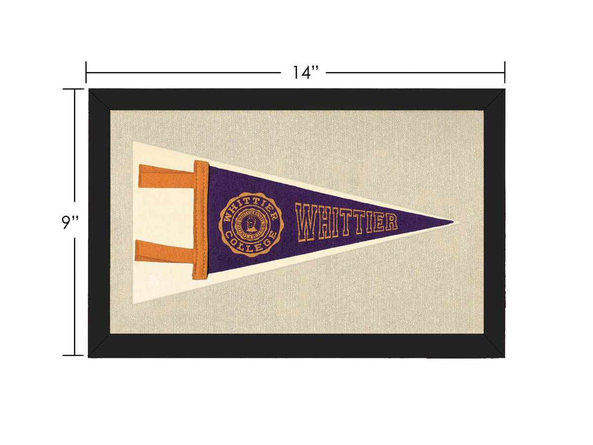Vintage Whittier College Pennant