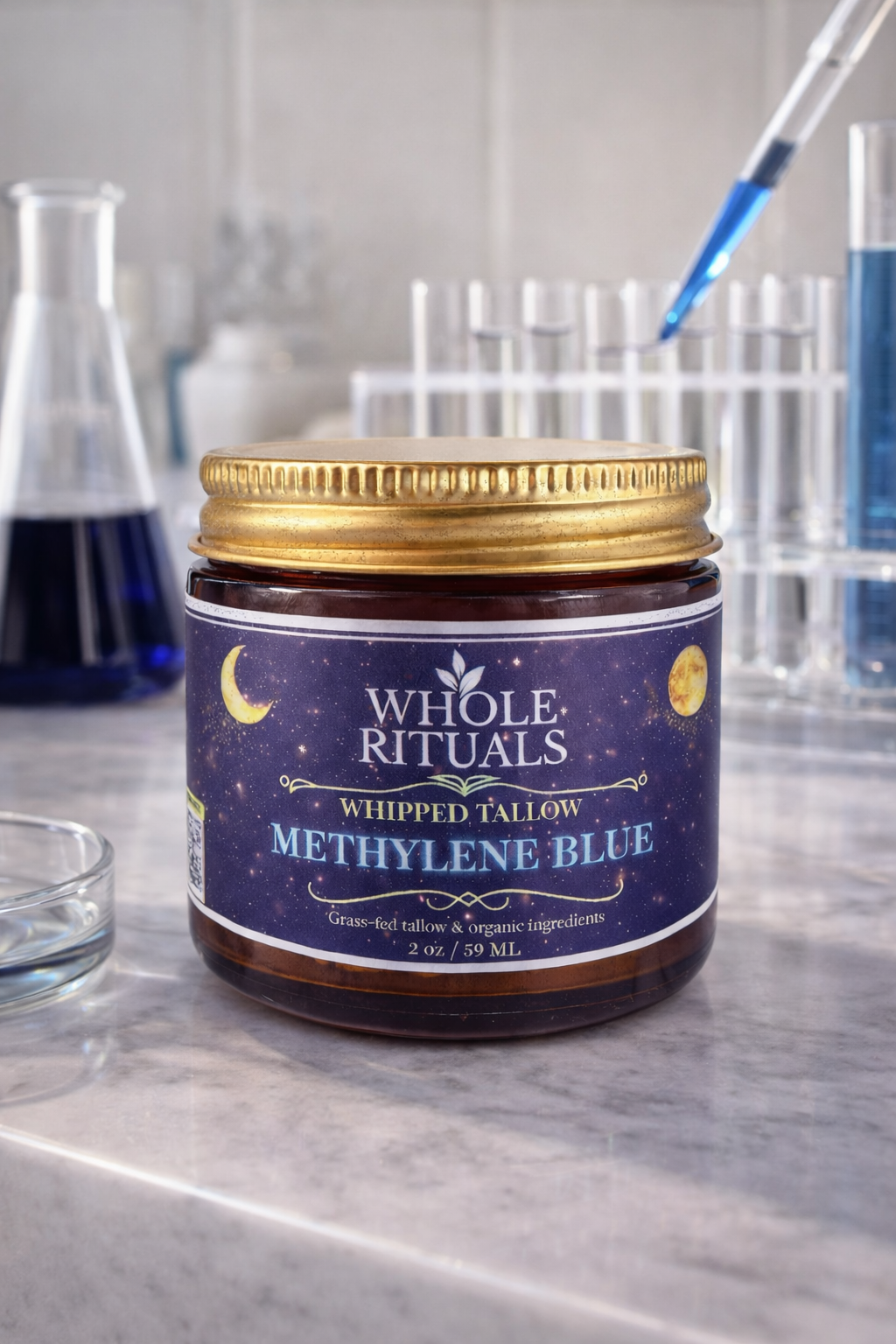 Methylene Blue Infused Tallow Balm - Whipped