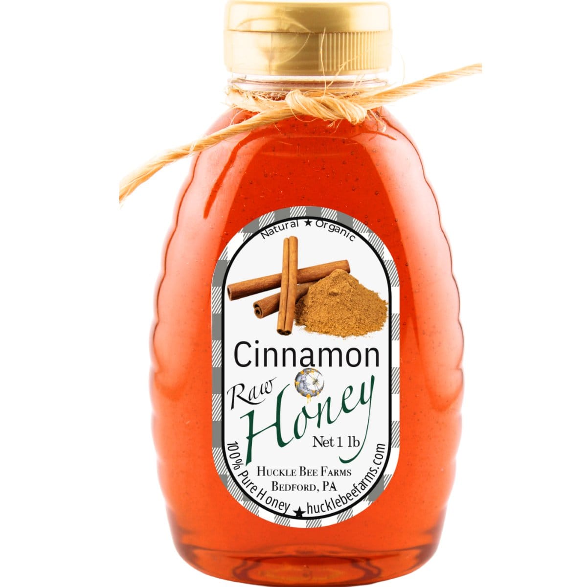Huckle Bee Farms LLC Honey 1/2 Lb Bottle - $10 A Fall Favorite Cinnamon Infused Honey