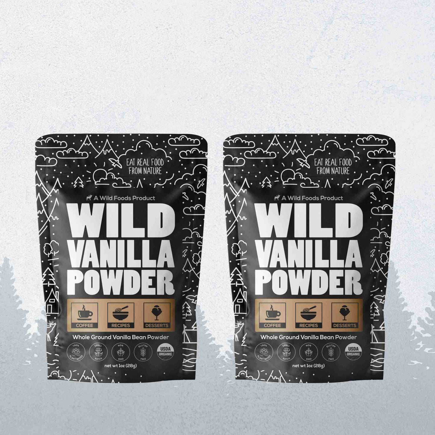 Vanilla Powder - 28 servings - Organic Ground Whole Vanilla Beans - My American Goods