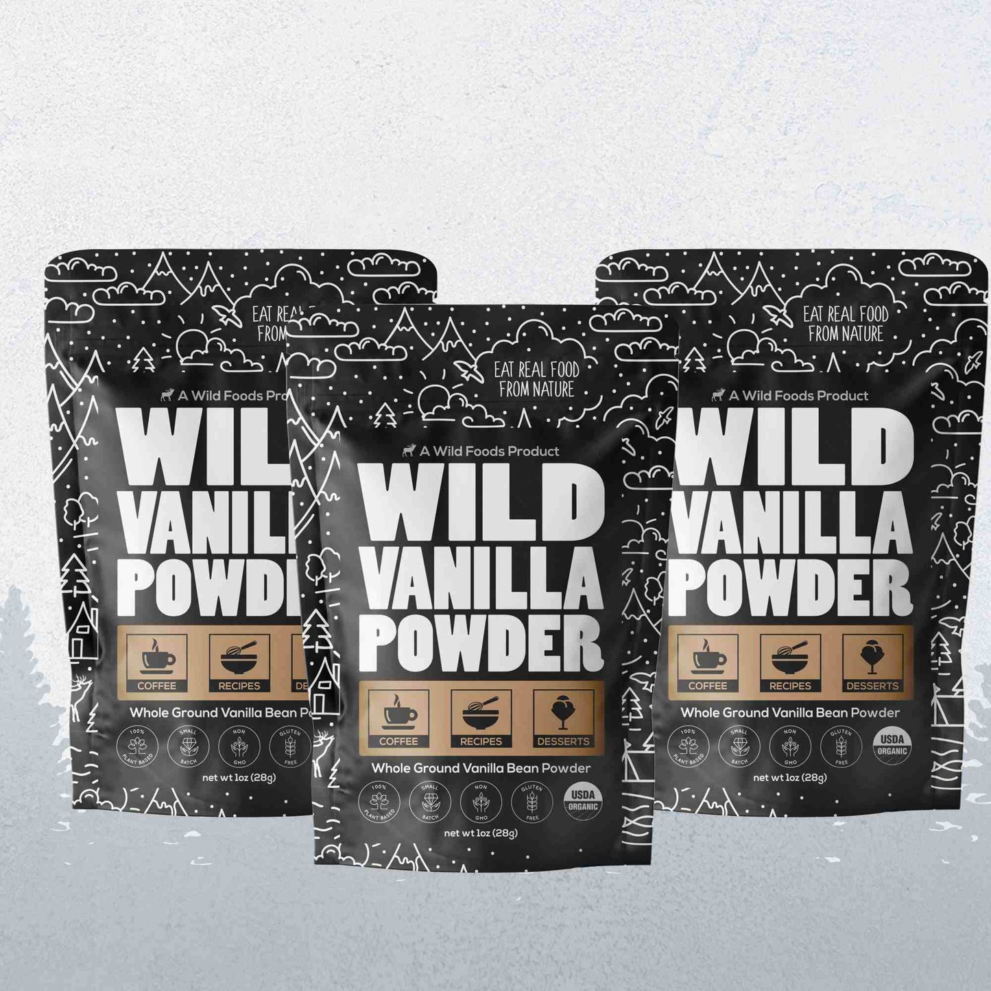Vanilla Powder - 28 servings - Organic Ground Whole Vanilla Beans - My American Goods