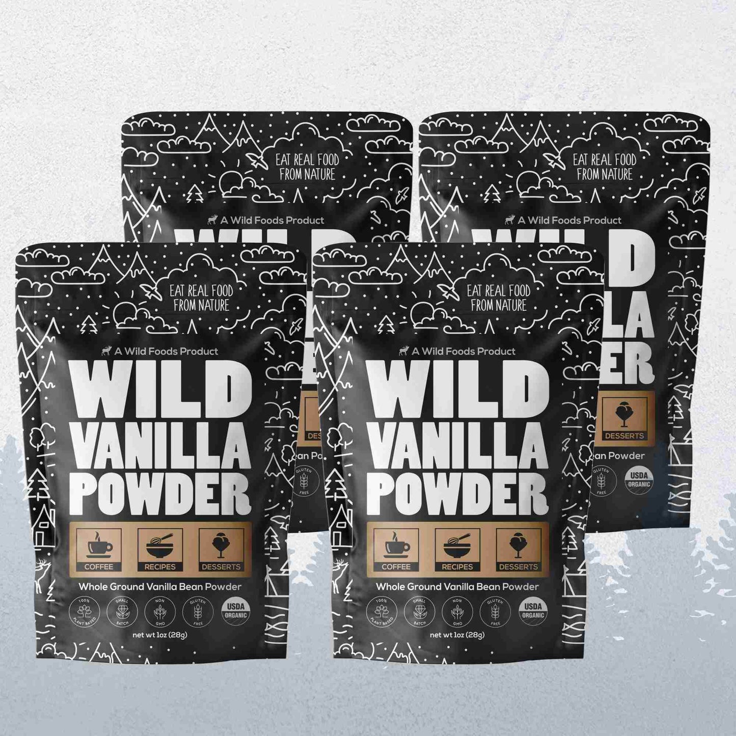 Vanilla Powder - 28 servings - Organic Ground Whole Vanilla Beans - My American Goods