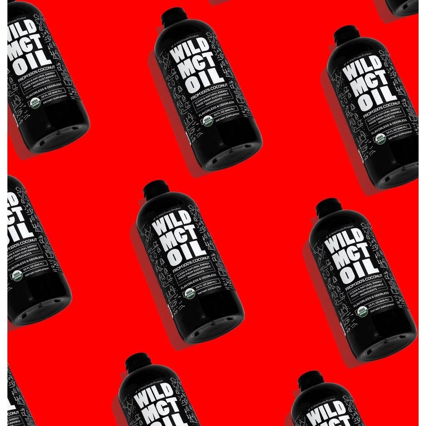 Organic Wild MCT Oil, 63 servings - From 100% Coconuts - My American Goods