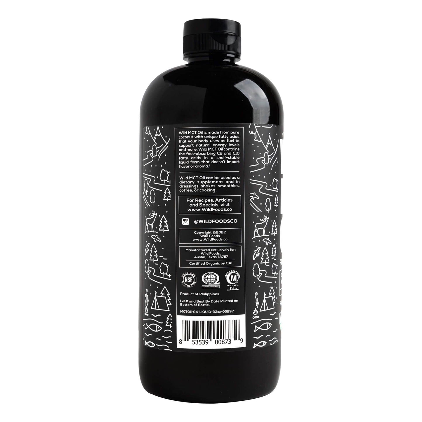 Organic Wild MCT Oil, 63 servings - From 100% Coconuts - My American Goods