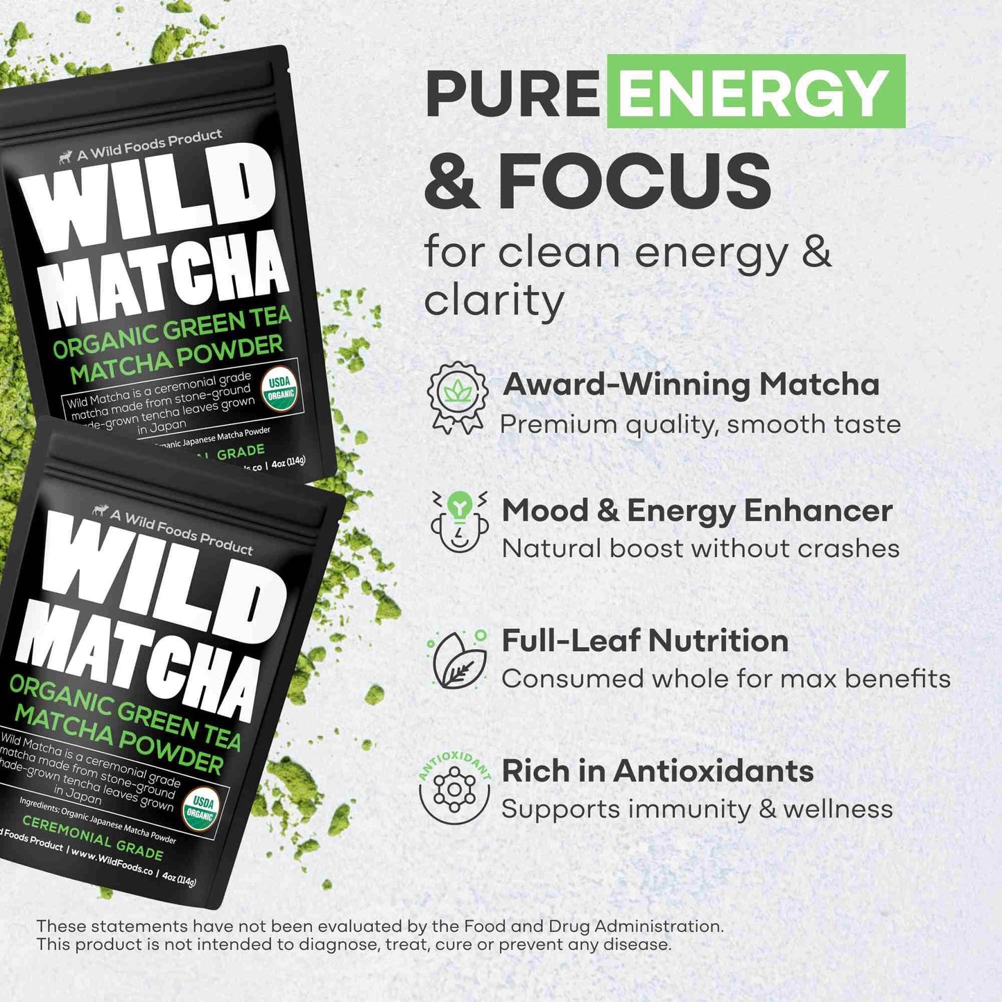 Matcha, 114 servings - Ceremonial Grade, Sustained Energy and Mood Enhancer - My American Goods