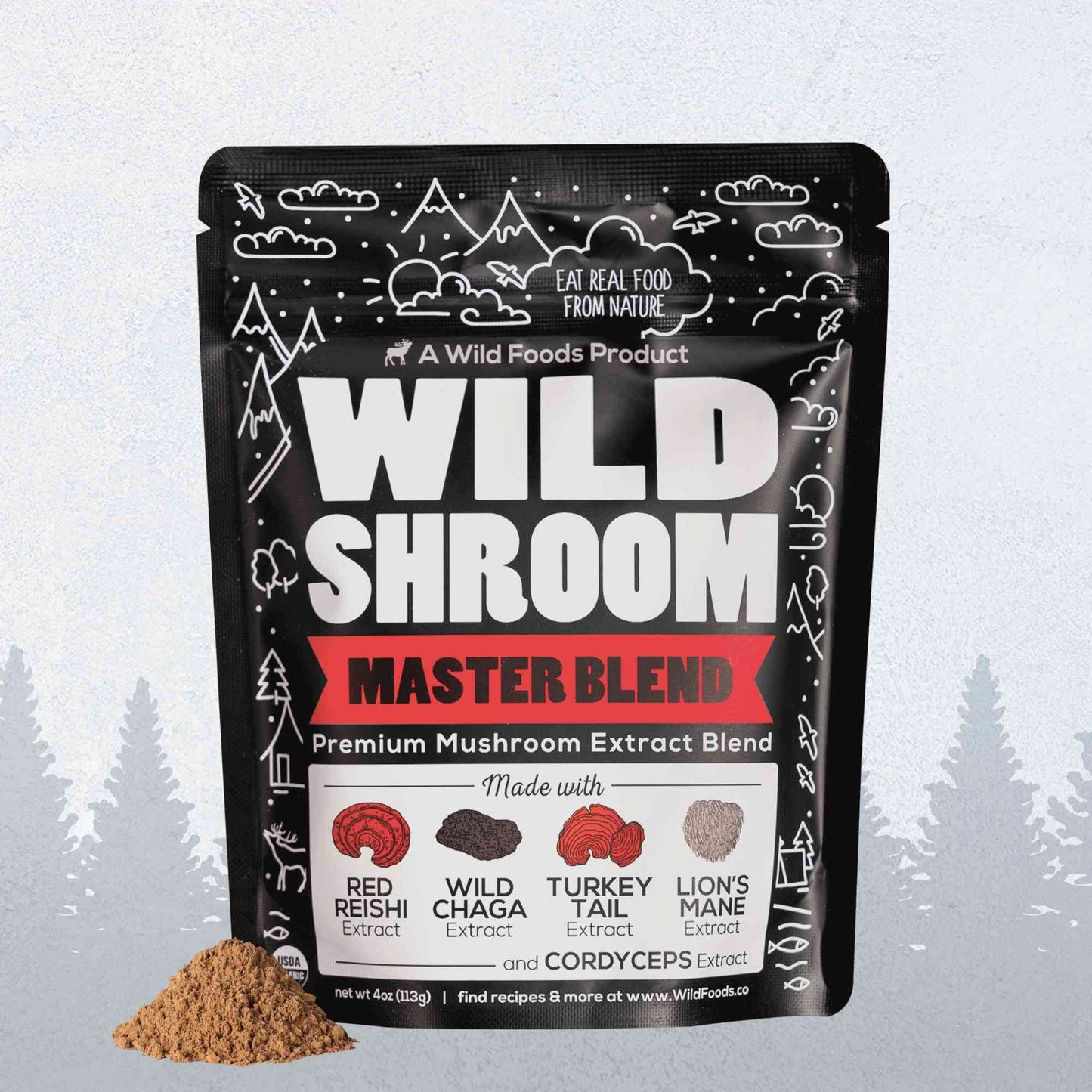Master Mushrooms Blend, 110 servings – Immune Boosting Adaptogenic Mushrooms - My American Goods