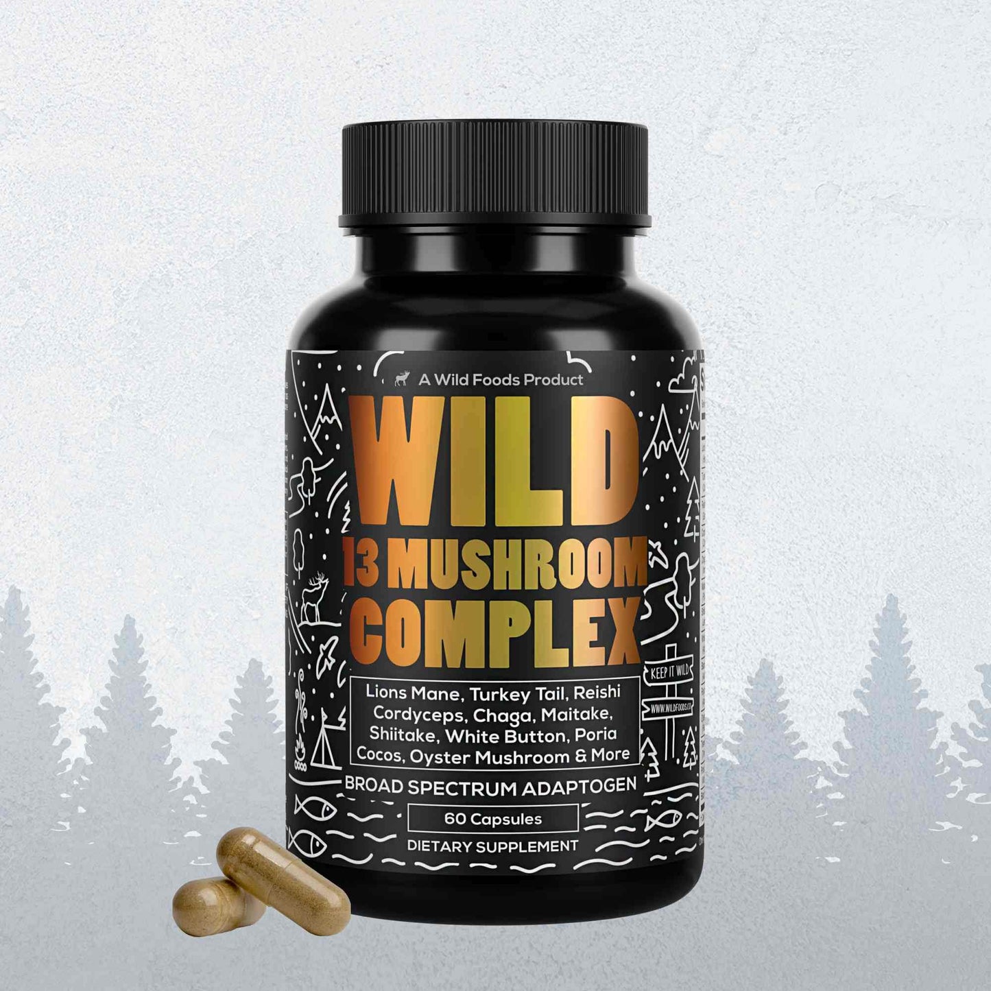 13 Mushroom Complex, 30 servings - Immunity and Longevity Support - My American Goods