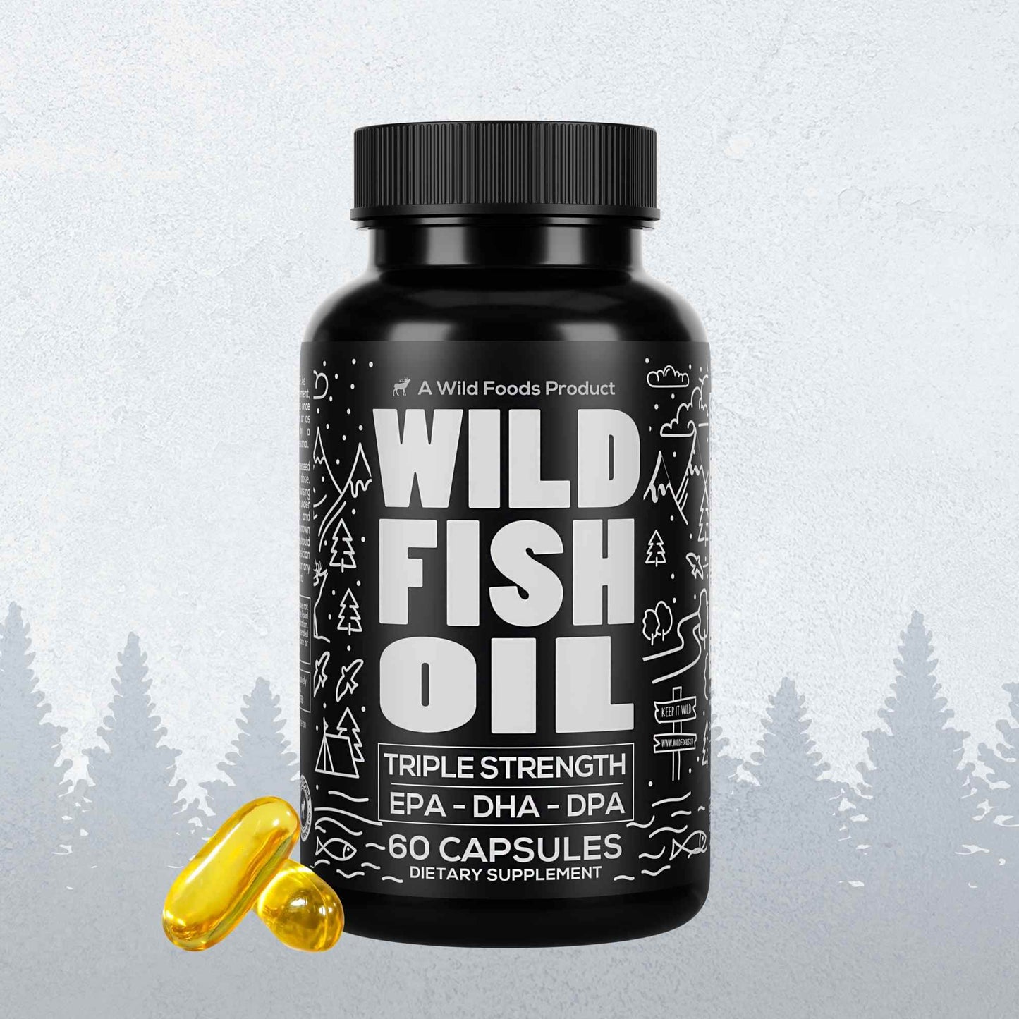 Fish Oil Capsules, 60 servings – Omega-3 for Heart Health & Cognitive Function - My American Goods