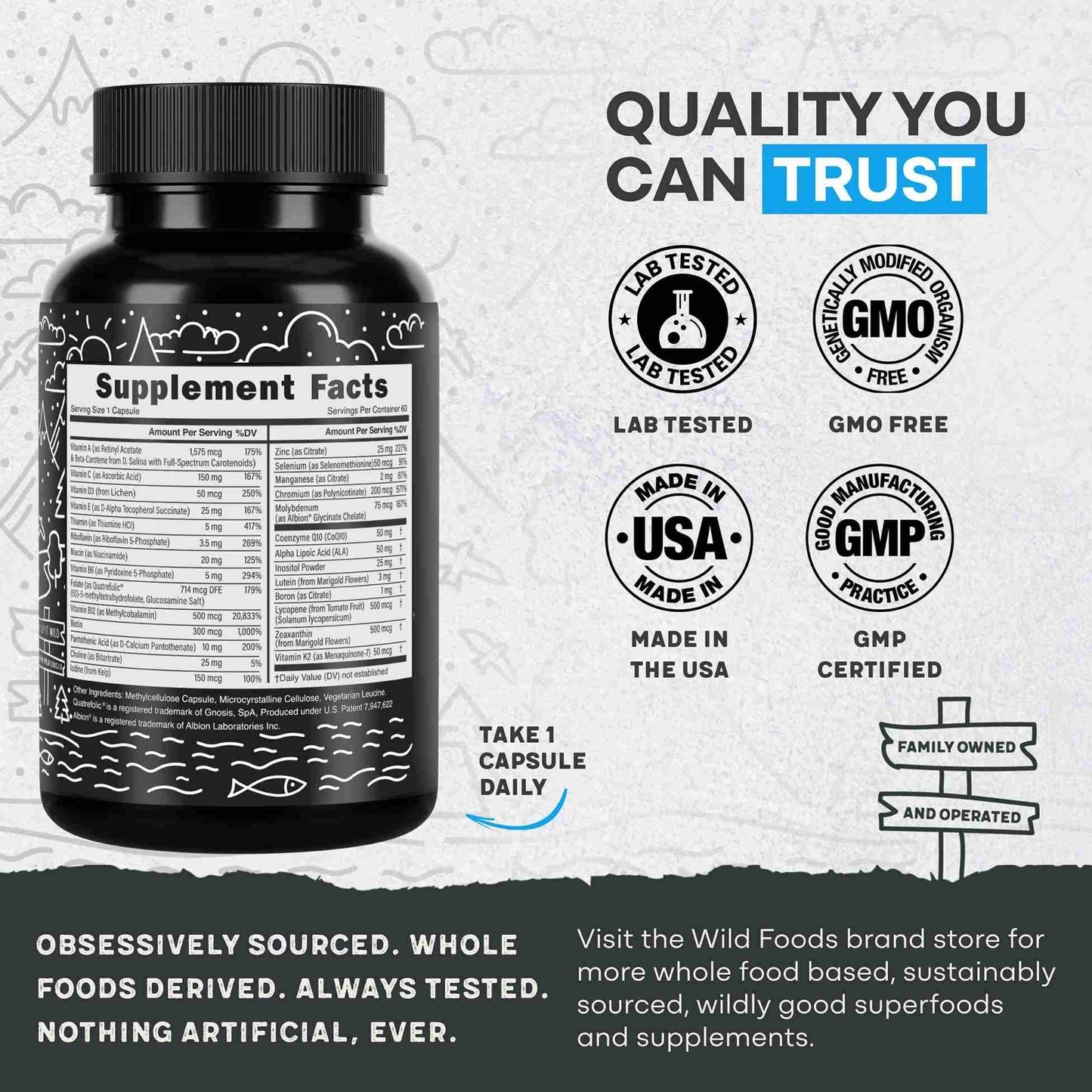 Wild Foods Methyl Multi: High-Quality Methylated Multivitamin - My American Goods
