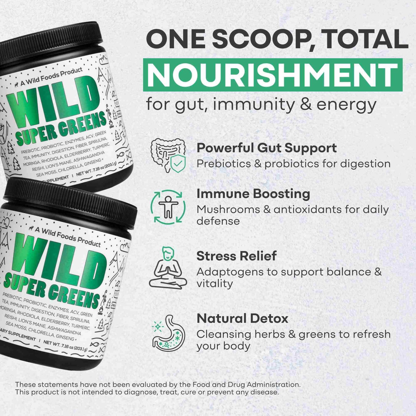 Super Greens, 30 servings – Nutrient-Dense Superfood Greens for Immunity - My American Goods