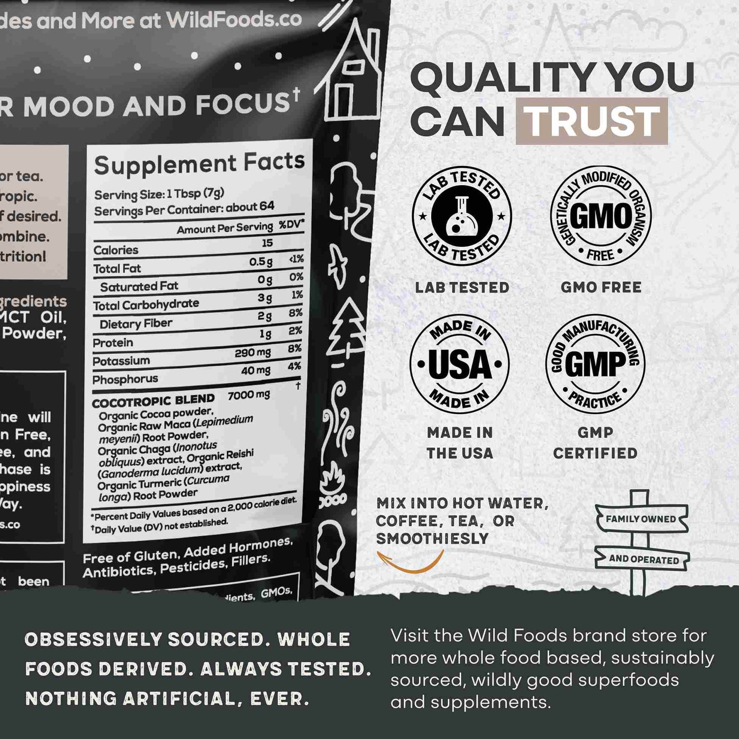 CocoTropic, 32 servings – Organic Mushroom Mix for Energy & Focus - My American Goods