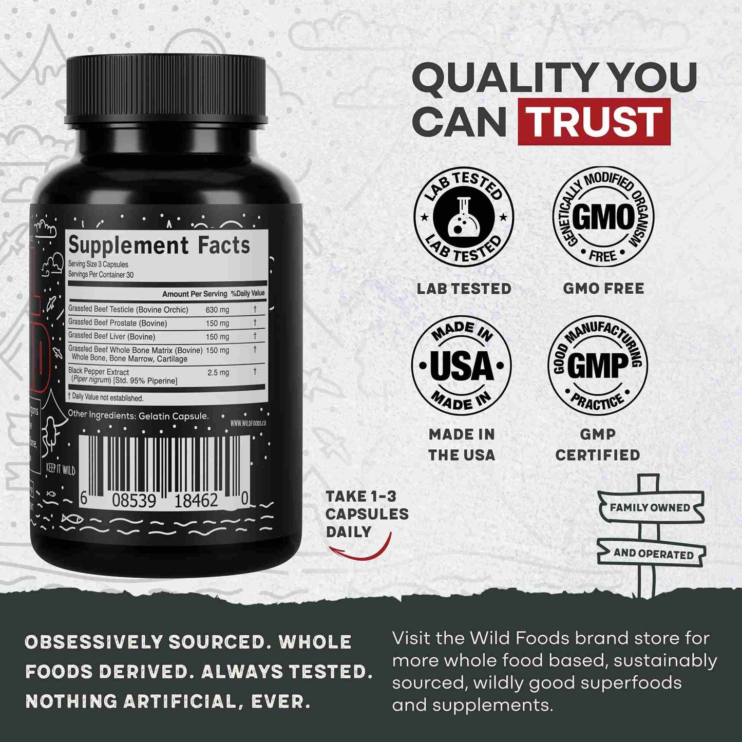 Bull Blend, 30 servings – Natural Male Hormone & Energy Support - My American Goods