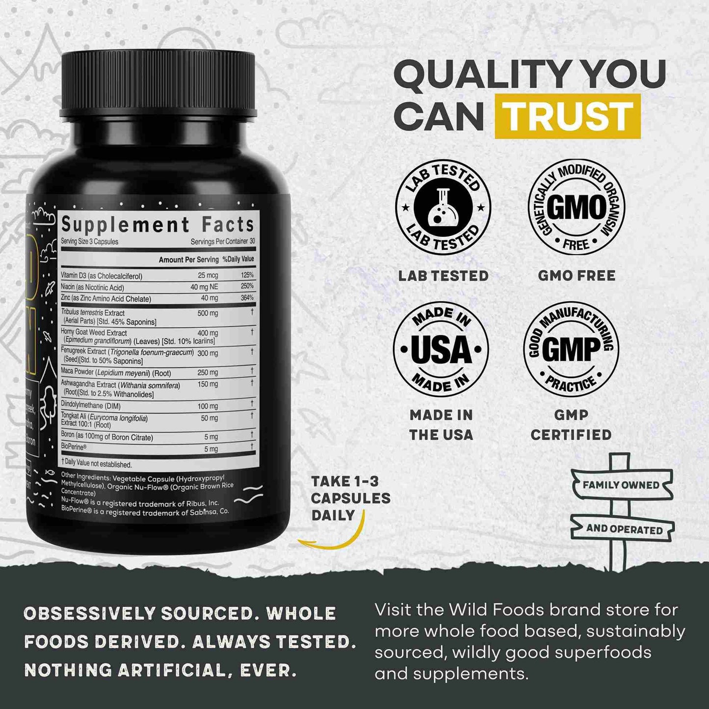 Wild Man Herbal Stack – Male Hormone Balance & Performance - My American Goods